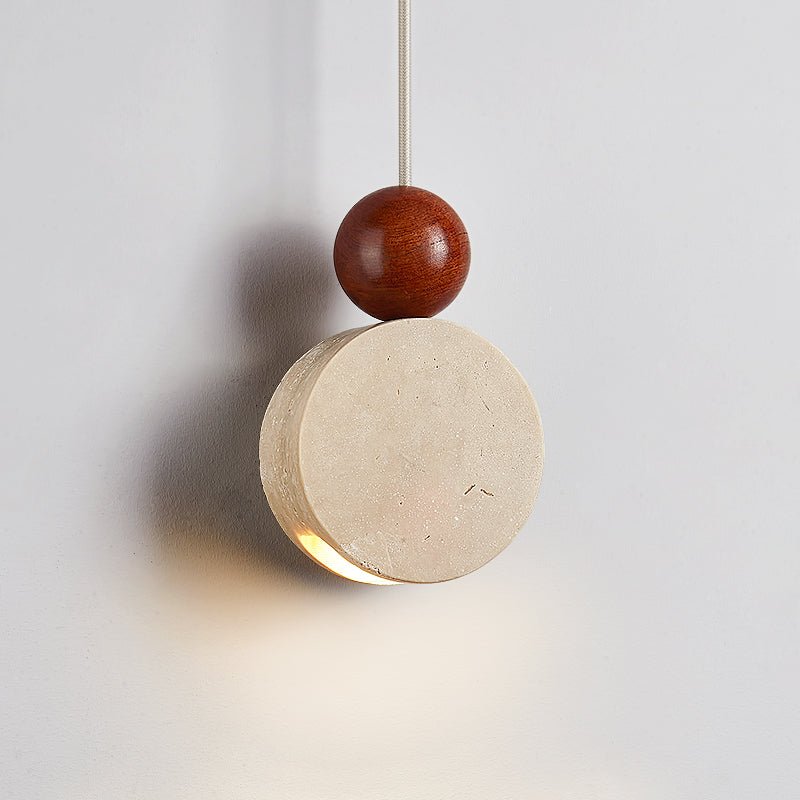 Opal Pendulum Yellow Travertine Pendant Lamp-Neutral Decor