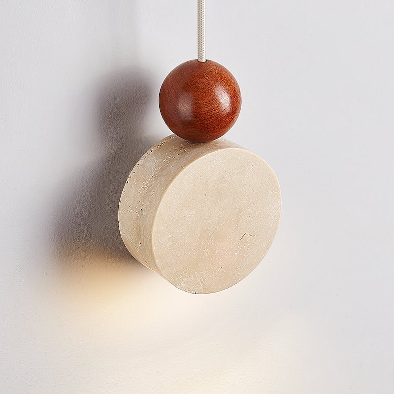 Opal Pendulum Yellow Travertine Pendant Lamp-Neutral Decor