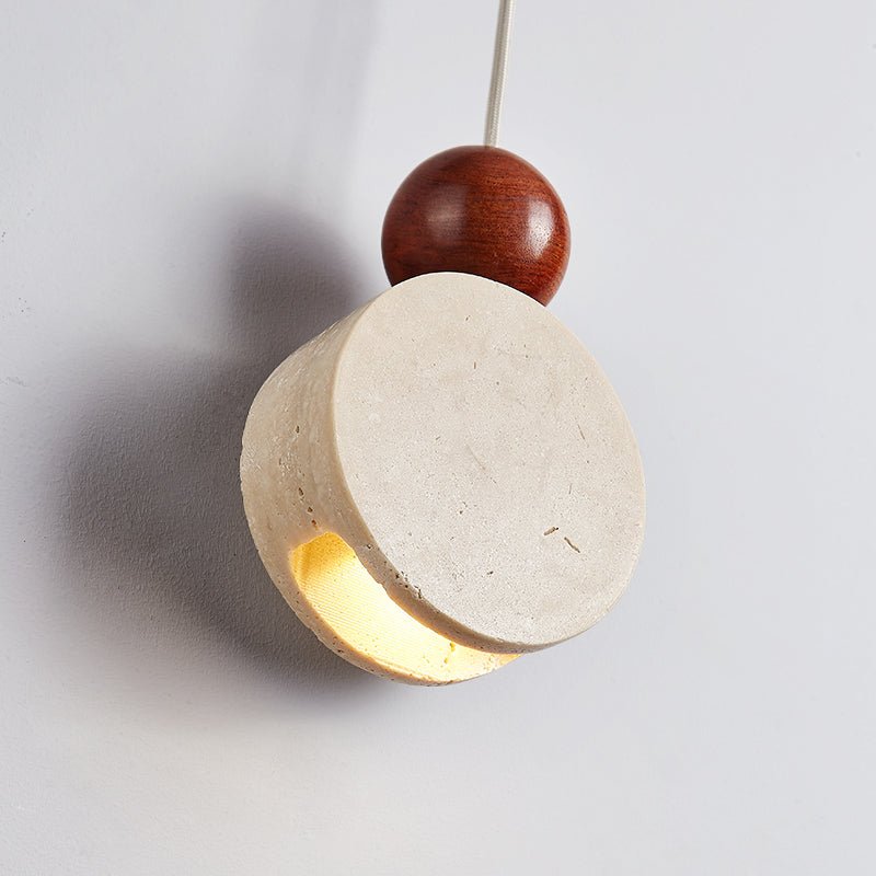 Opal Pendulum Yellow Travertine Pendant Lamp-Neutral Decor