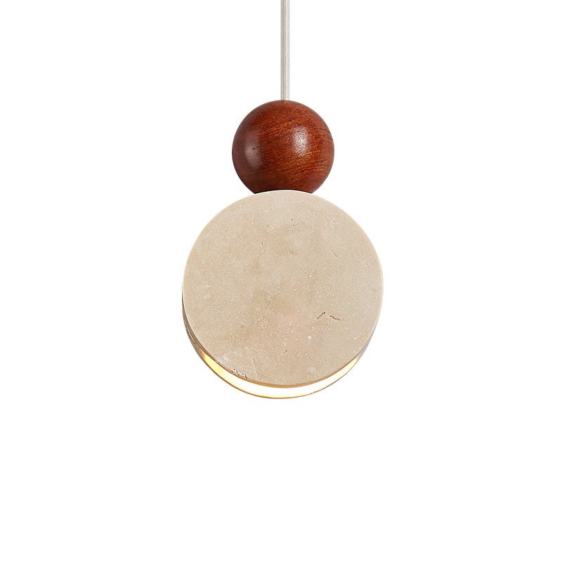 Opal Pendulum Yellow Travertine Pendant Lamp-Neutral Decor