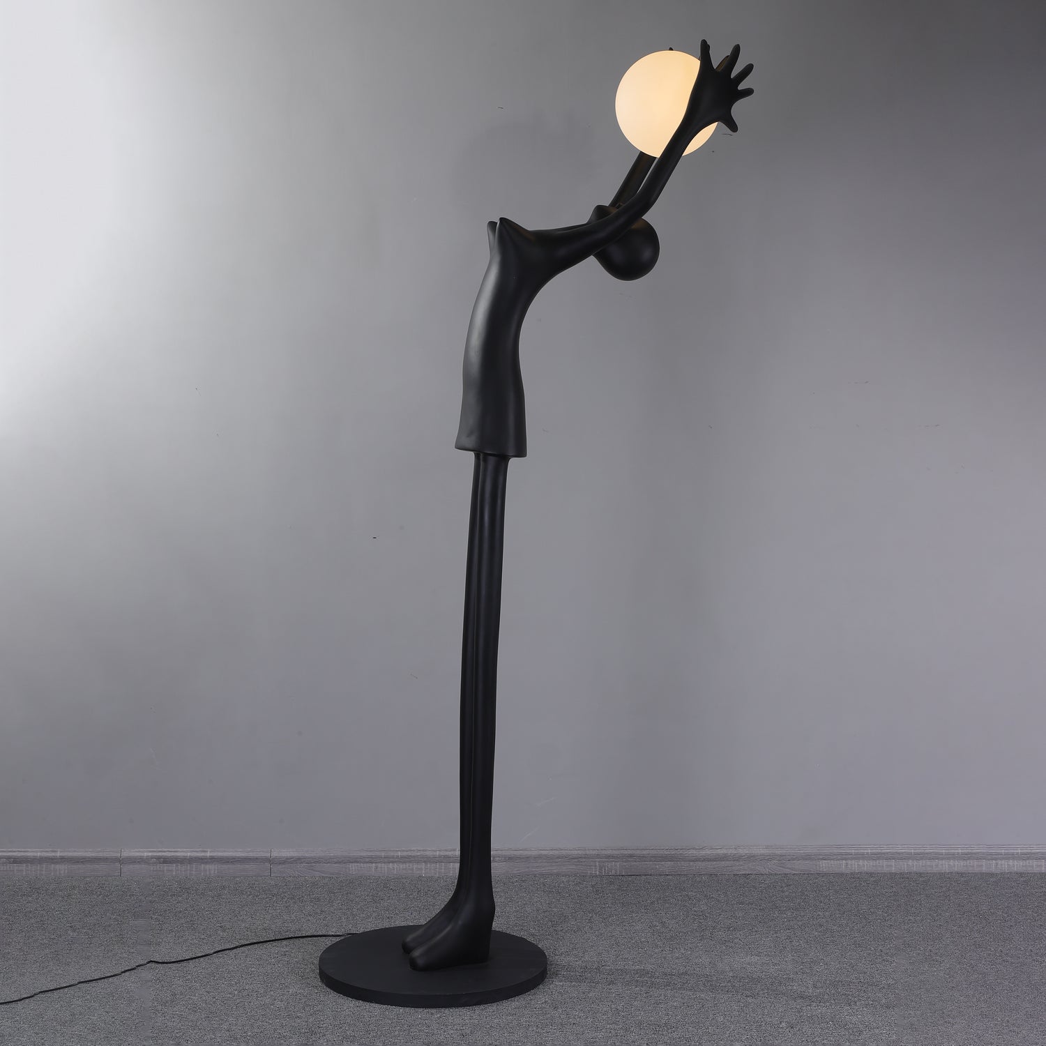 Lynorel Figurative Black Floor Lamp-Neutral Decor