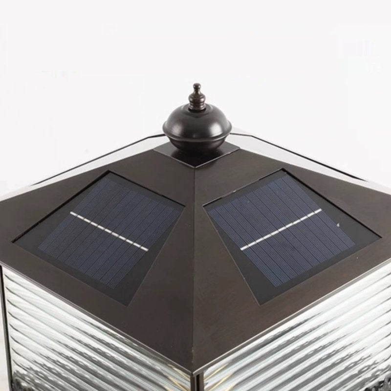 Syvenira Vintage Solar Pagoda Glass Outdoor Light-Neutral Decor