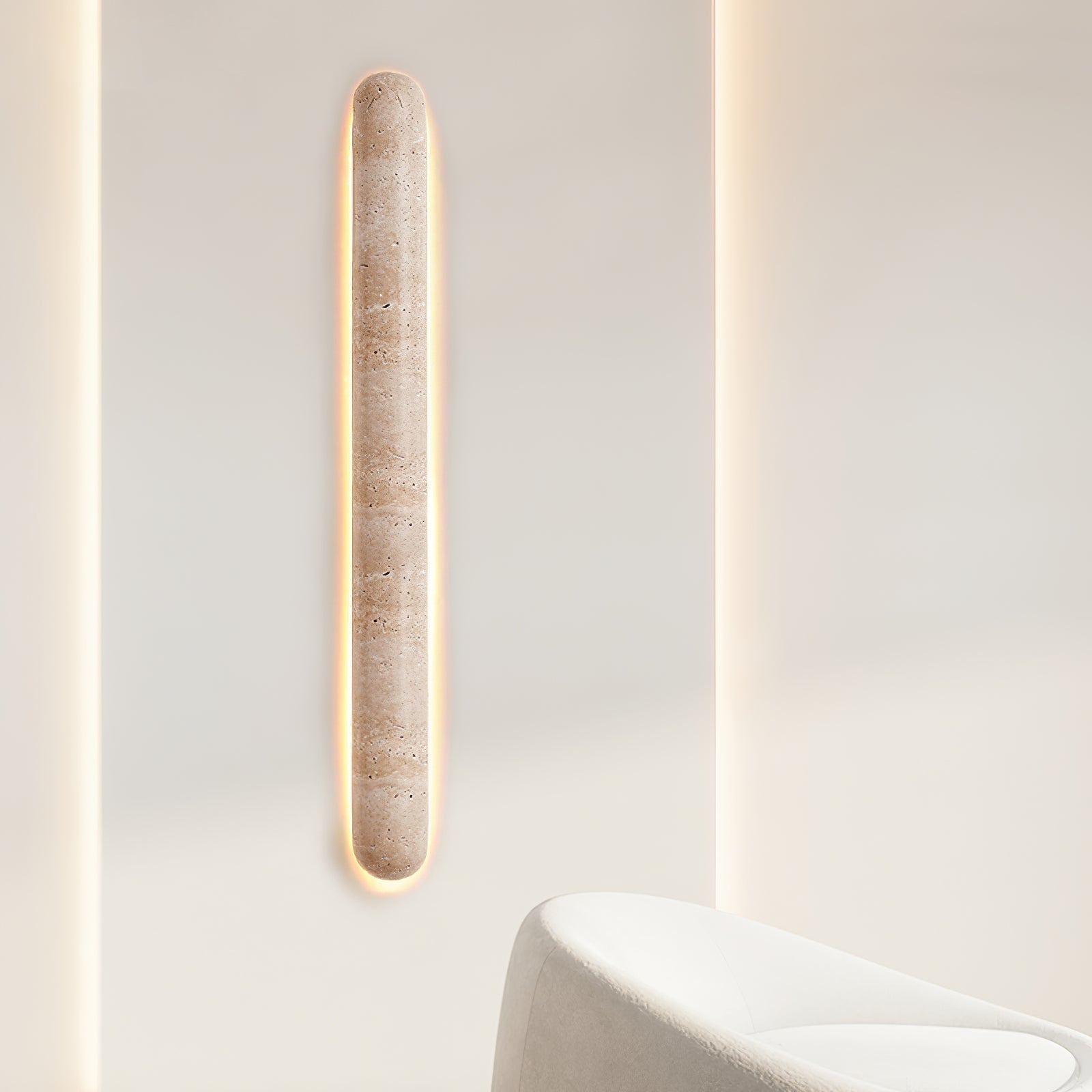 Varo Travertine Wall Light-Neutral Decor