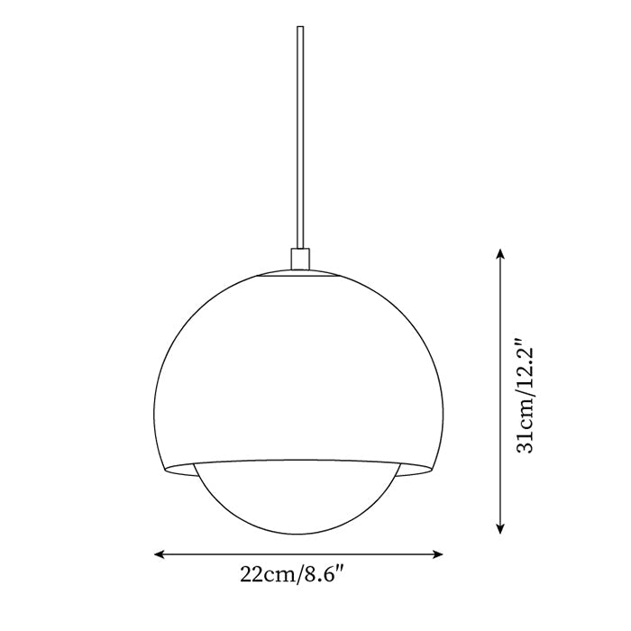 Lipko Pendant Light Glass Globe Retro Modern Colorful-Neutral Decor
