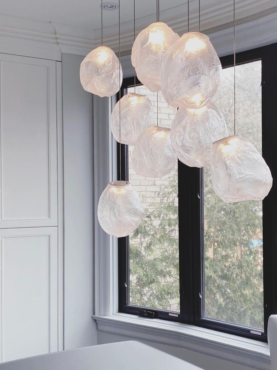 Liquid Glass Stone Pendant Light-Neutral Decor