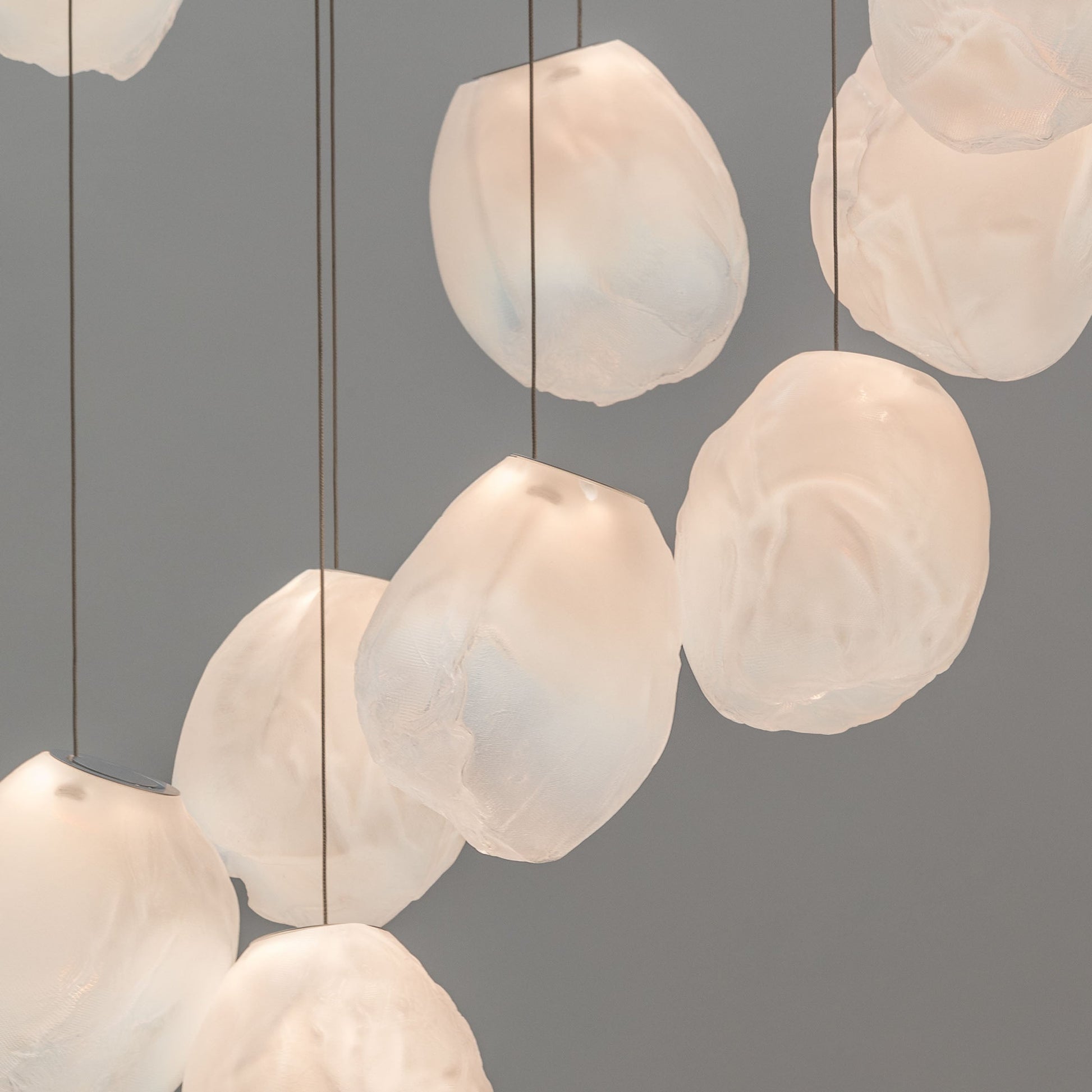 Liquid Glass Stone Pendant Light-Neutral Decor