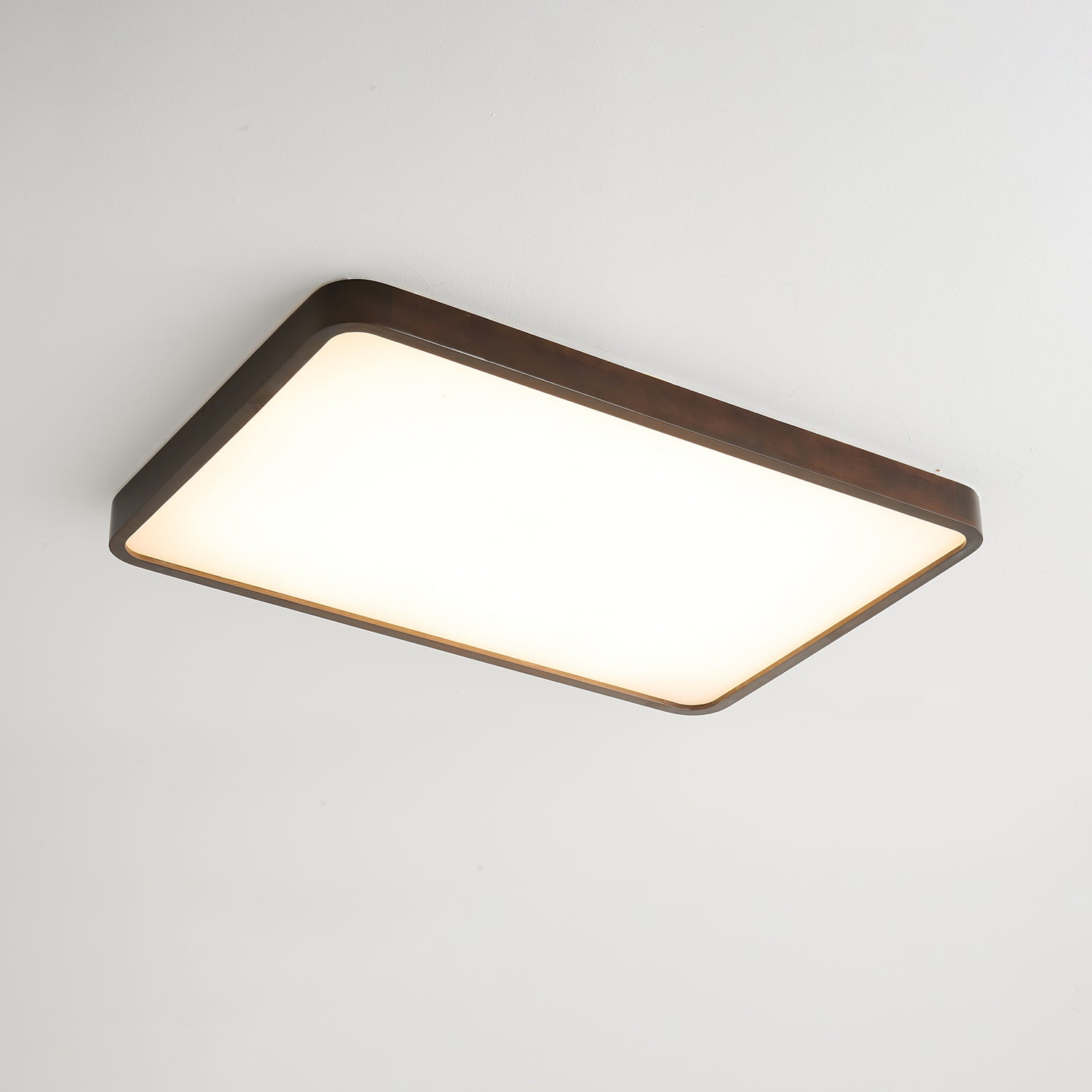 Wacell Modern Minimalist Rectangular Wood Ceiling Light-Neutral Decor