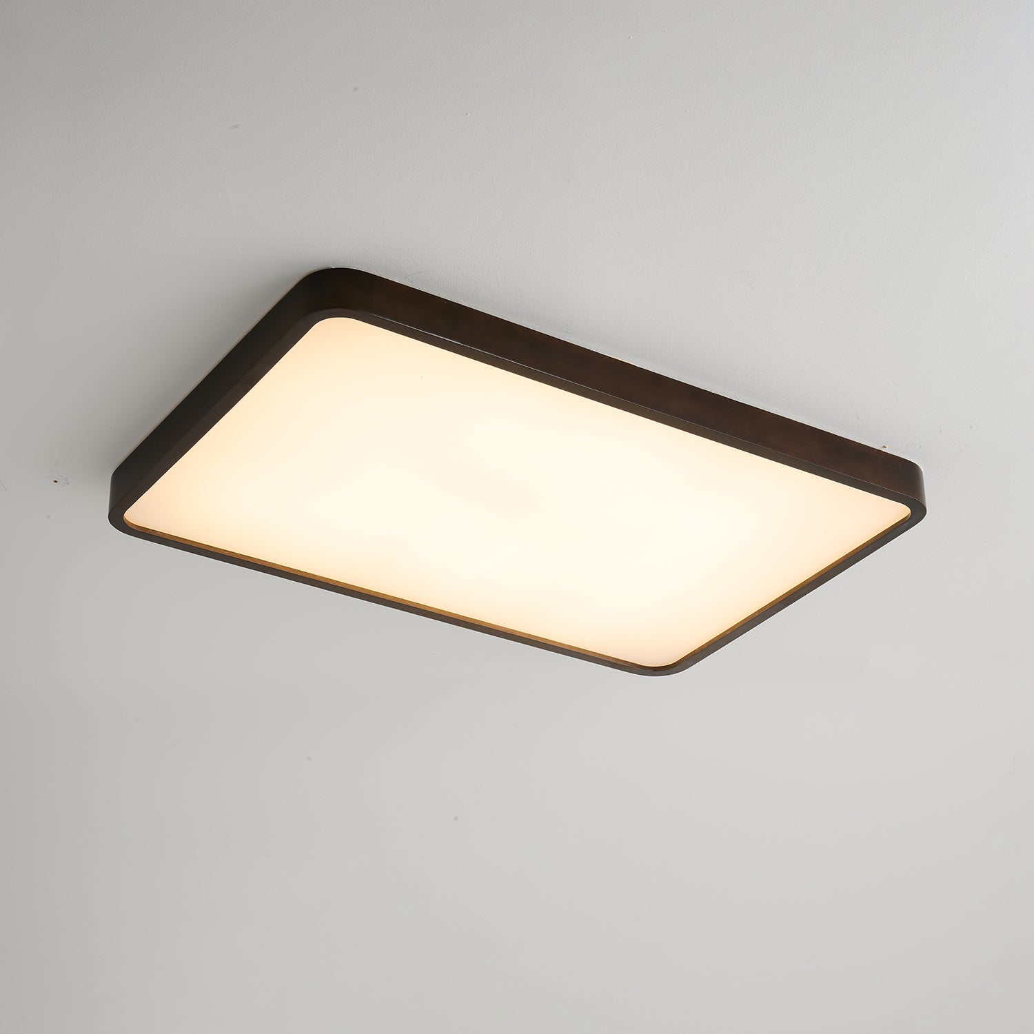 Wacell Modern Minimalist Rectangular Wood Ceiling Light-Neutral Decor