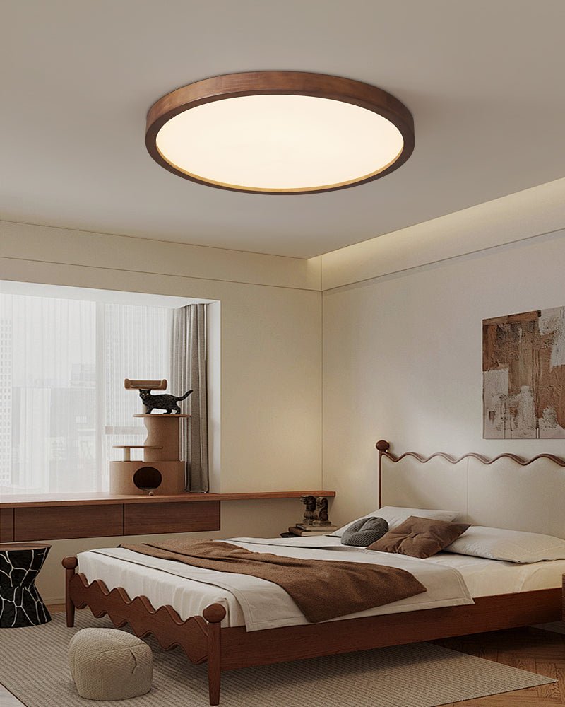 Wacell Modern Minimalist Rectangular Wood Ceiling Light-Neutral Decor