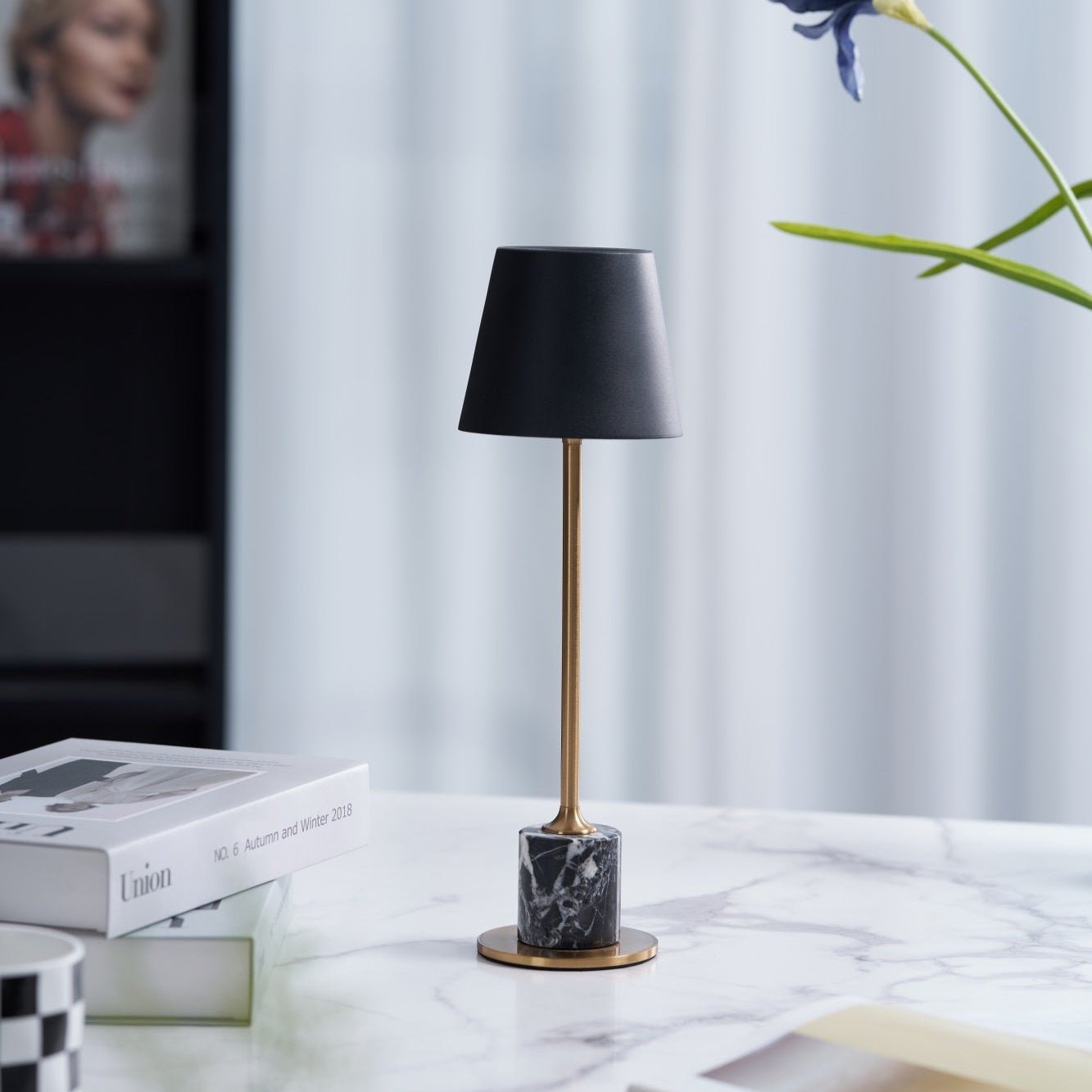 Penny Minimalist Table Lamp-Neutral Decor