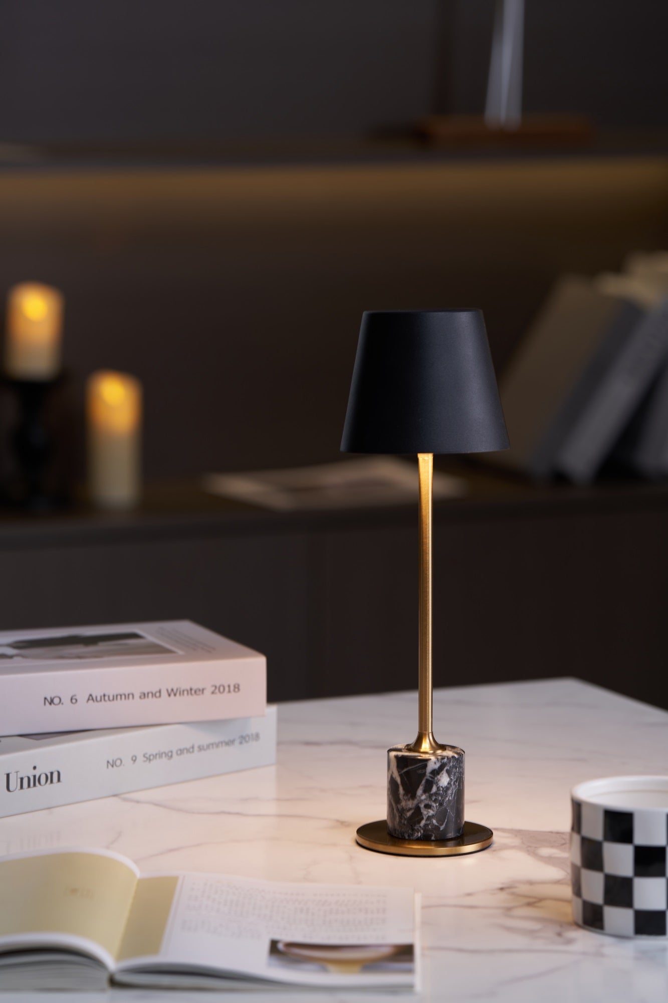 Penny Minimalist Table Lamp-Neutral Decor