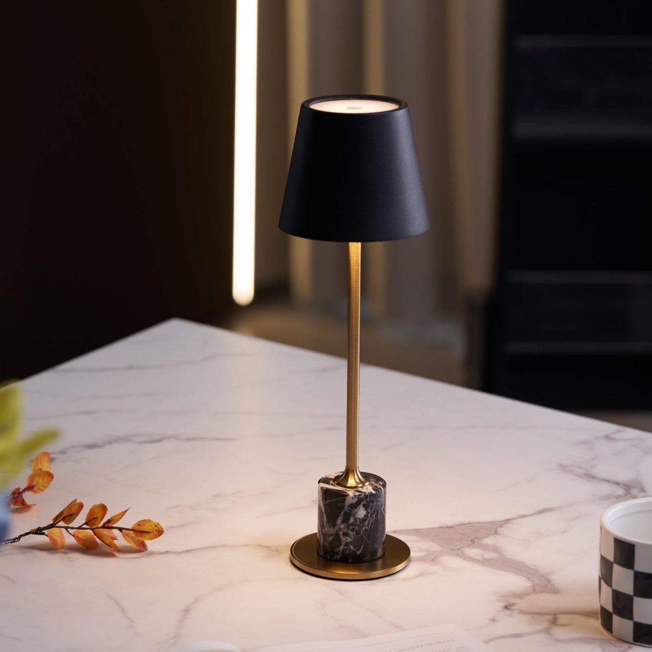 Penny Minimalist Table Lamp-Neutral Decor