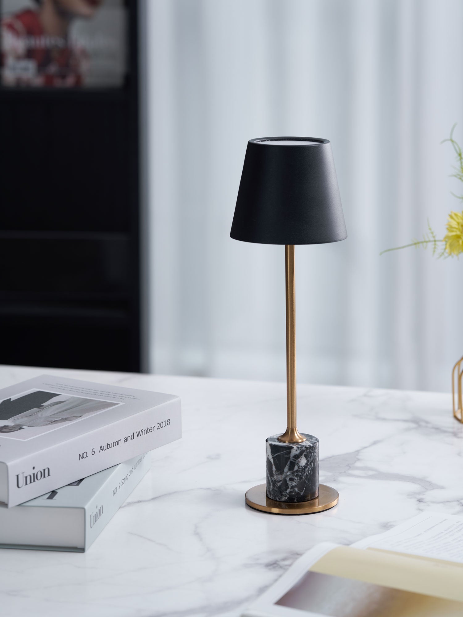 Penny Minimalist Table Lamp-Neutral Decor