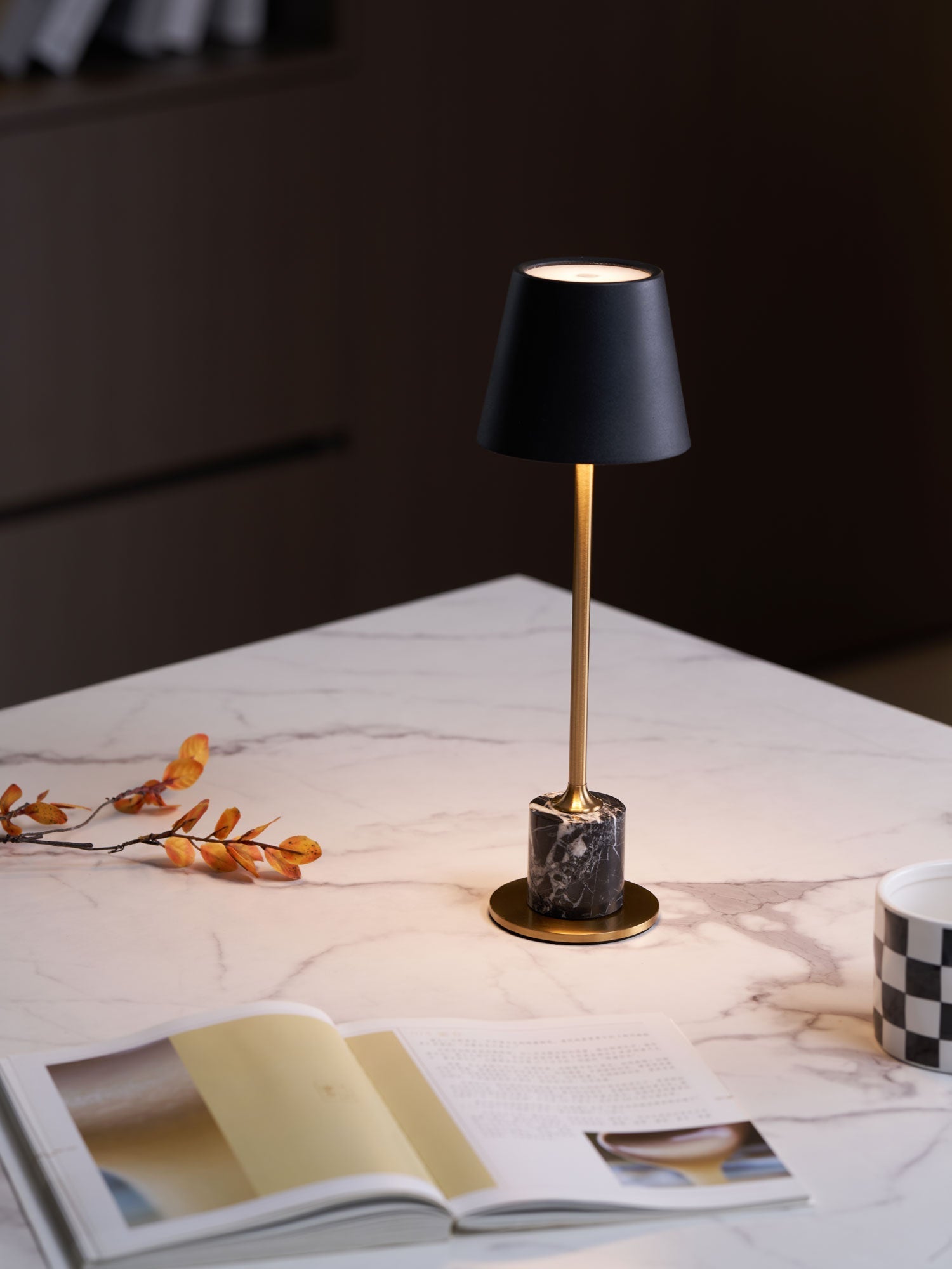 Penny Minimalist Table Lamp-Neutral Decor