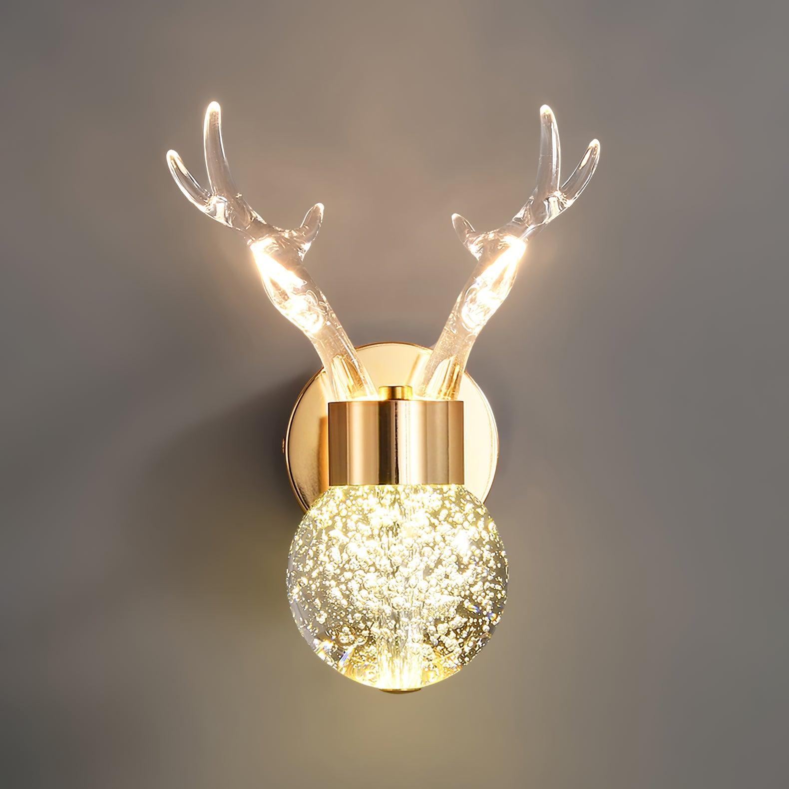 Cexi Postmodern Luxury Deer Crystal Wall Lamp-Neutral Decor