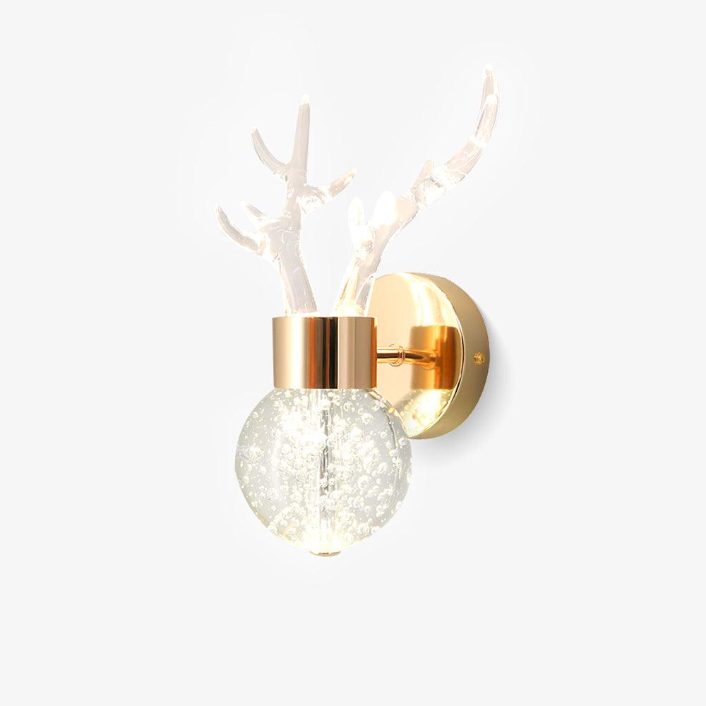Cexi Postmodern Luxury Deer Crystal Wall Lamp-Neutral Decor