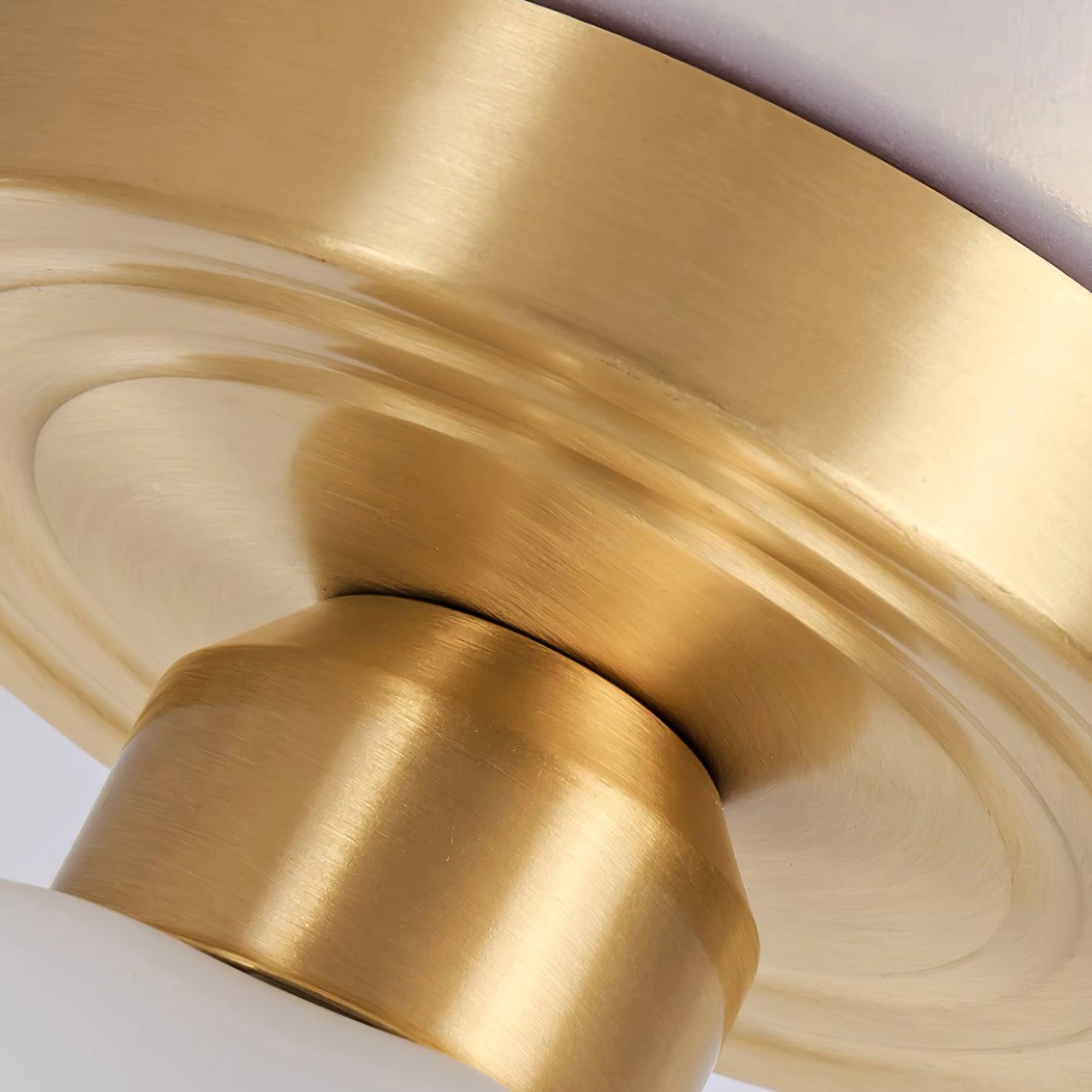 Avelin Brass Base and Opal Glass Flush Mount Ceiling Light