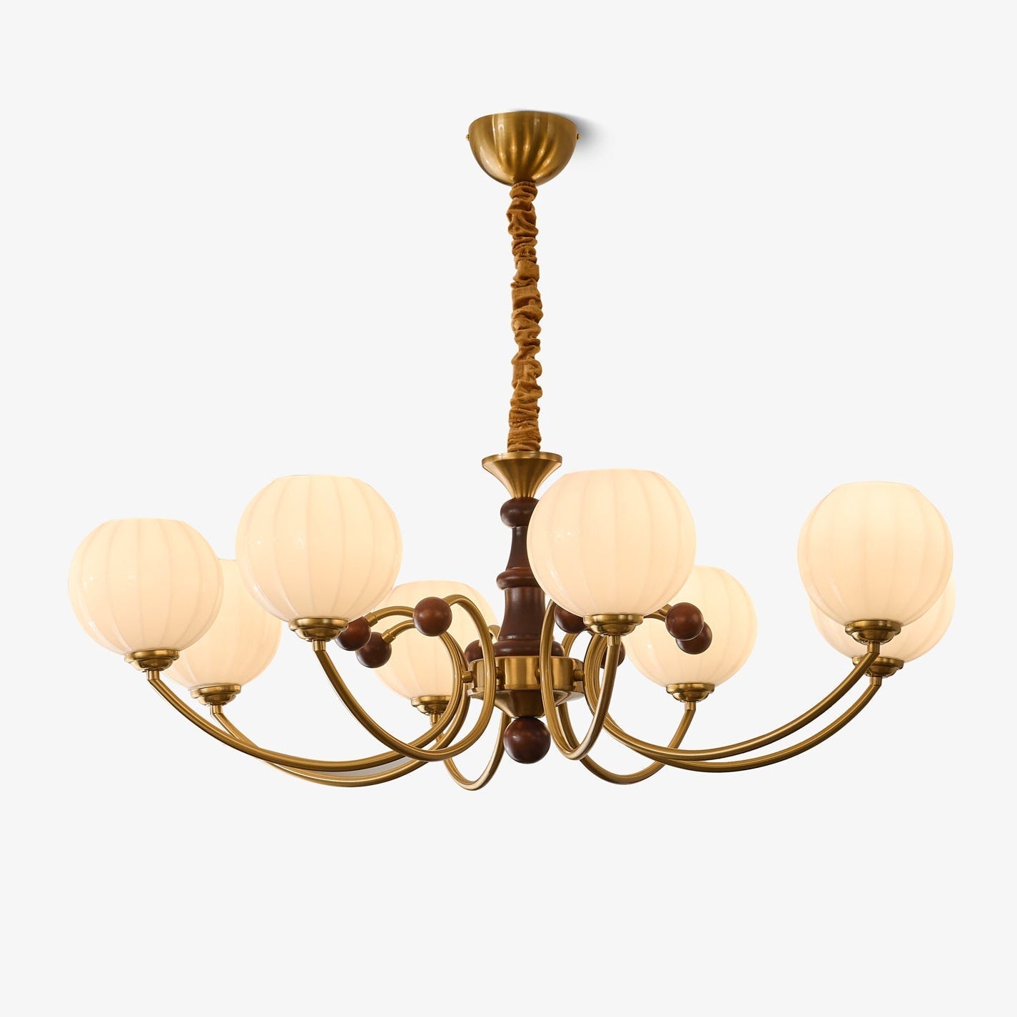 Omirara Traditional Elegance Vintage Wood Chandelier-Neutral Decor