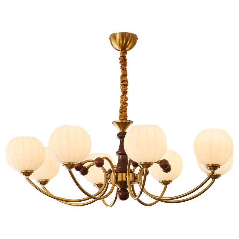 Omirara Traditional Elegance Vintage Wood Chandelier-Neutral Decor