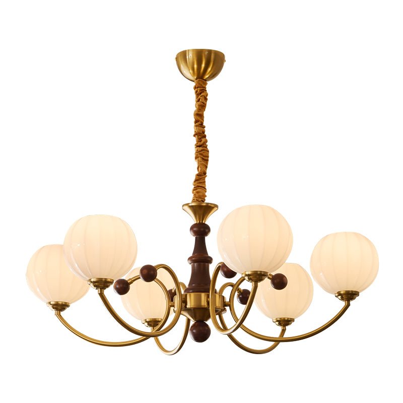 Omirara Traditional Elegance Vintage Wood Chandelier-Neutral Decor