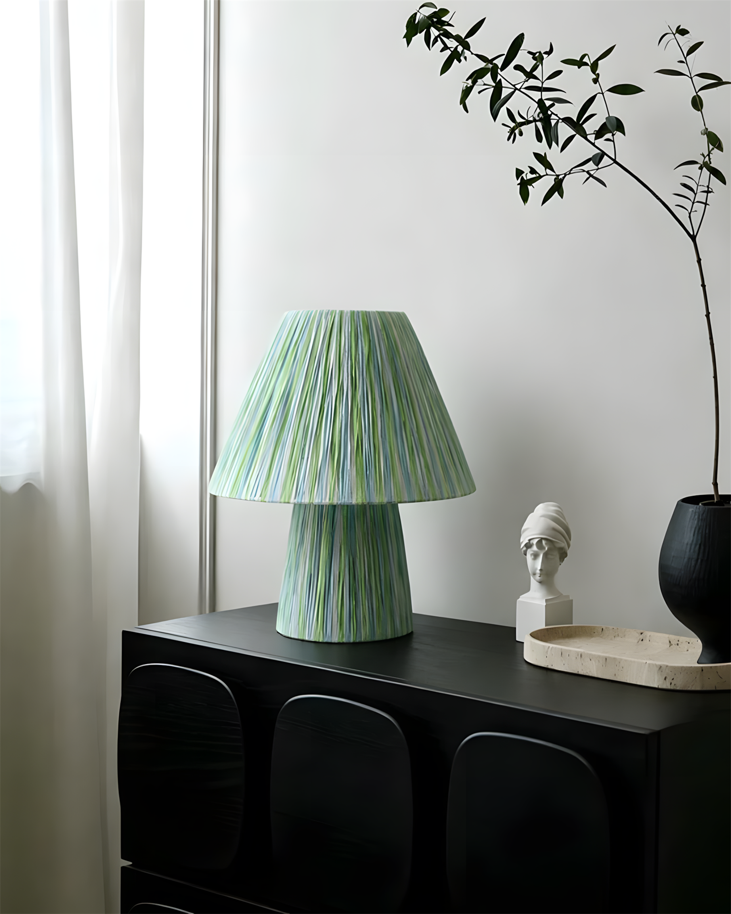 Veridian Stripe Table Light