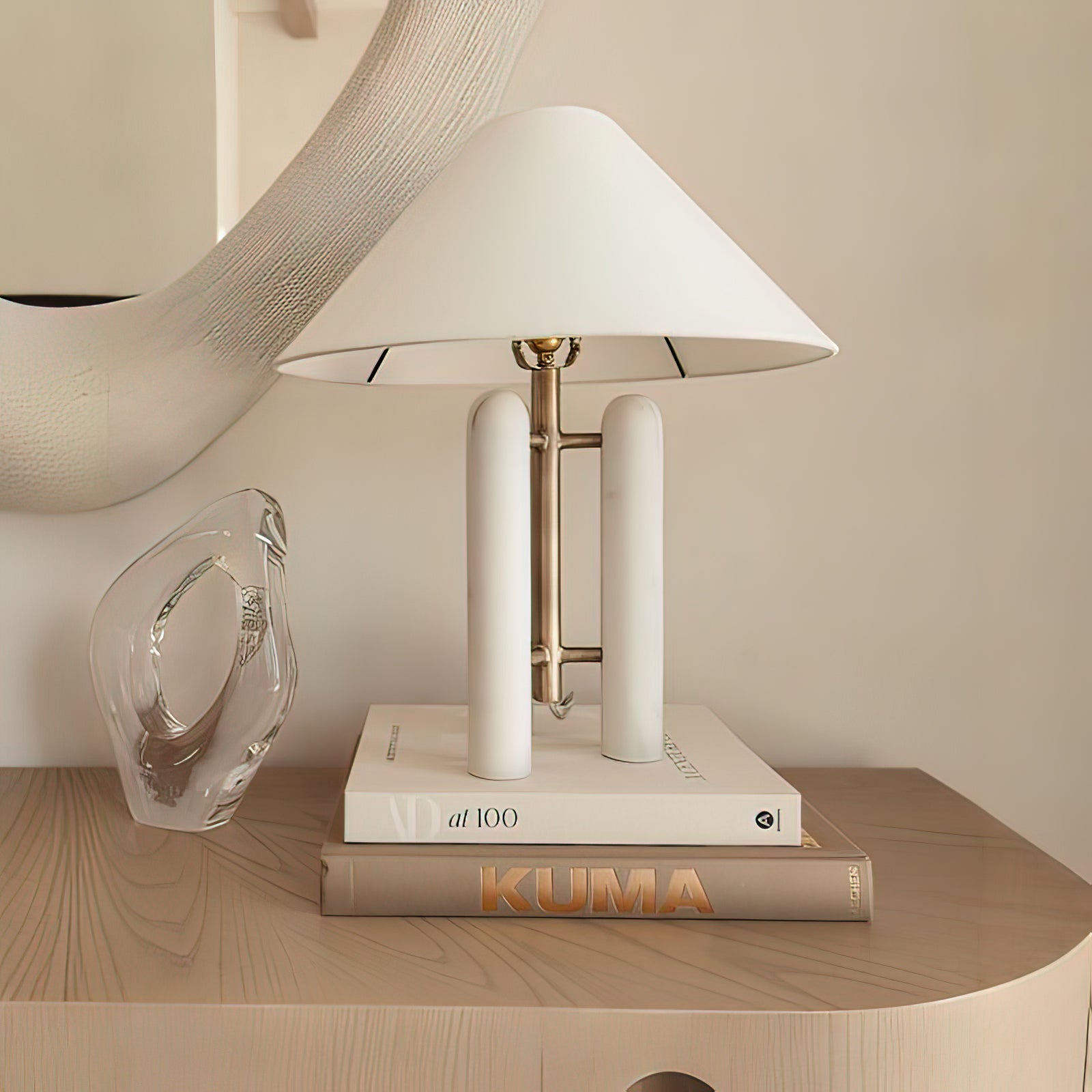 Trio Marble Modern Table Lamp-Neutral Decor