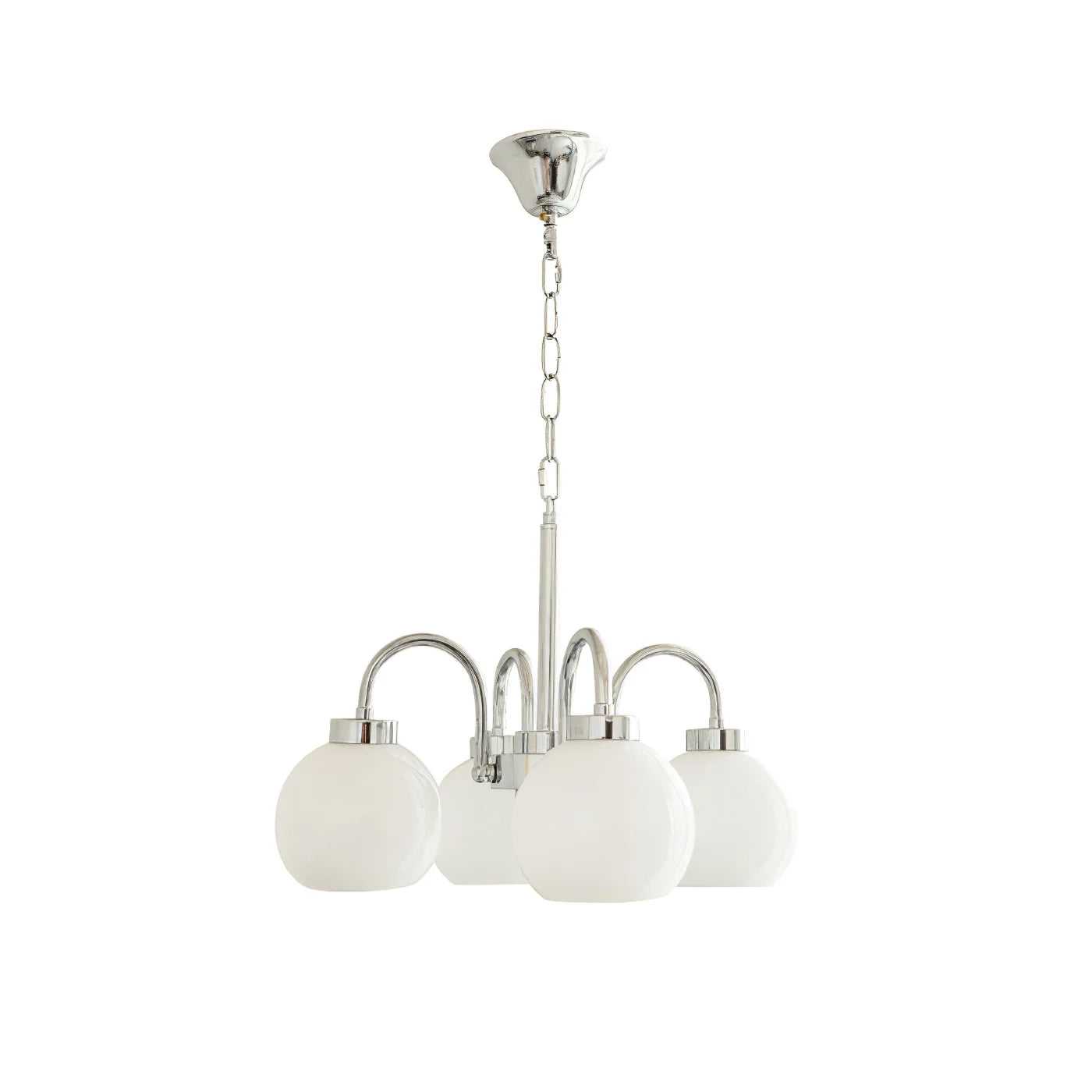 Lustra Chandelier Yellow Glass Globes-Neutral Decor