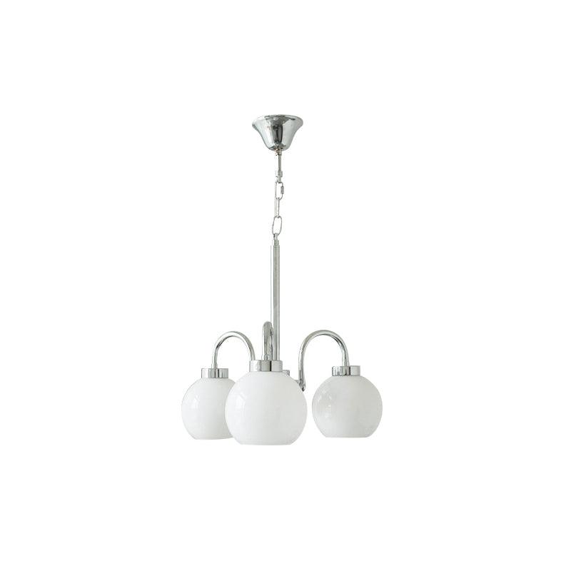 Lustra Chandelier Yellow Glass Globes-Neutral Decor