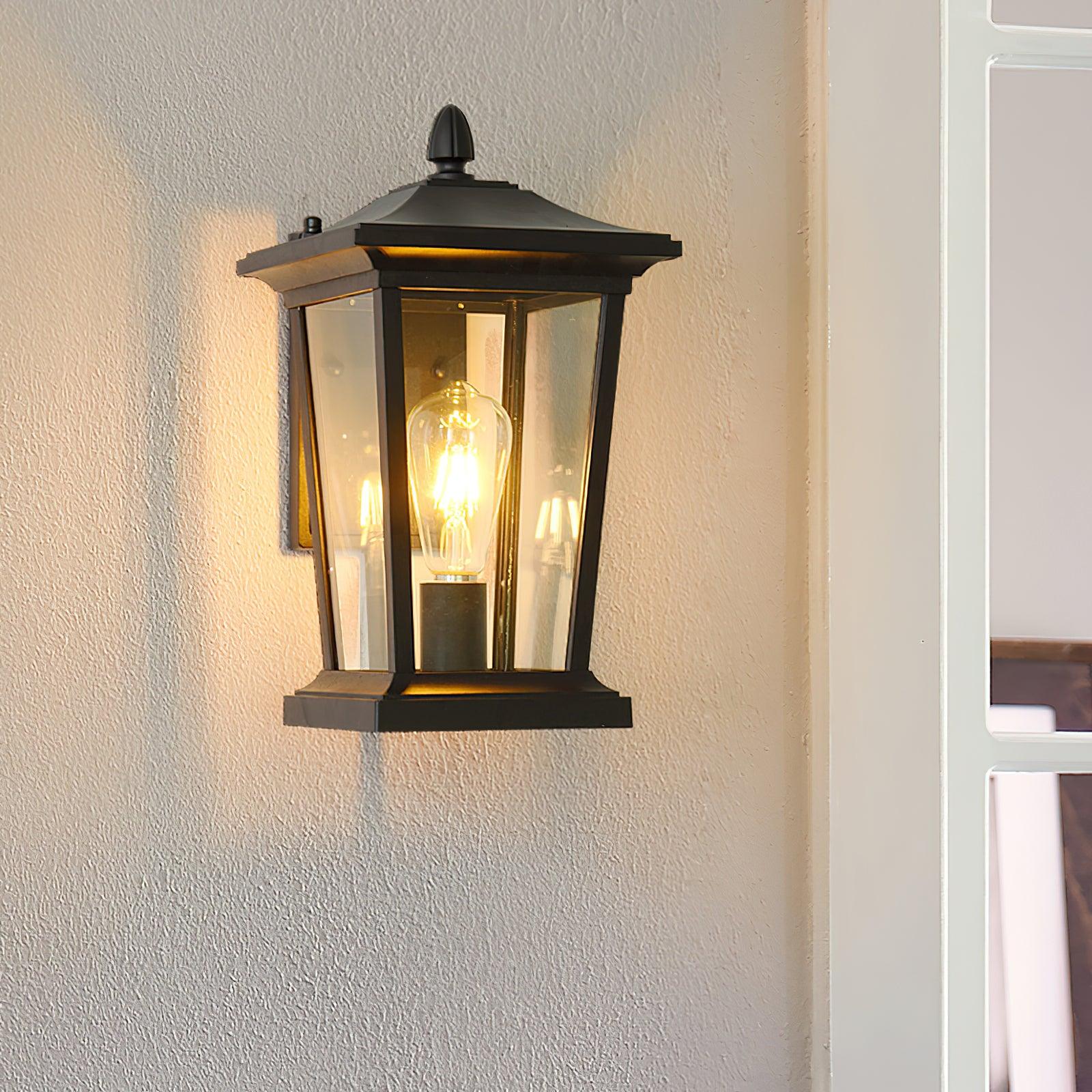 Edwin Birdcage Elegance Glass Outdoor Wall Lamp-Neutral Decor