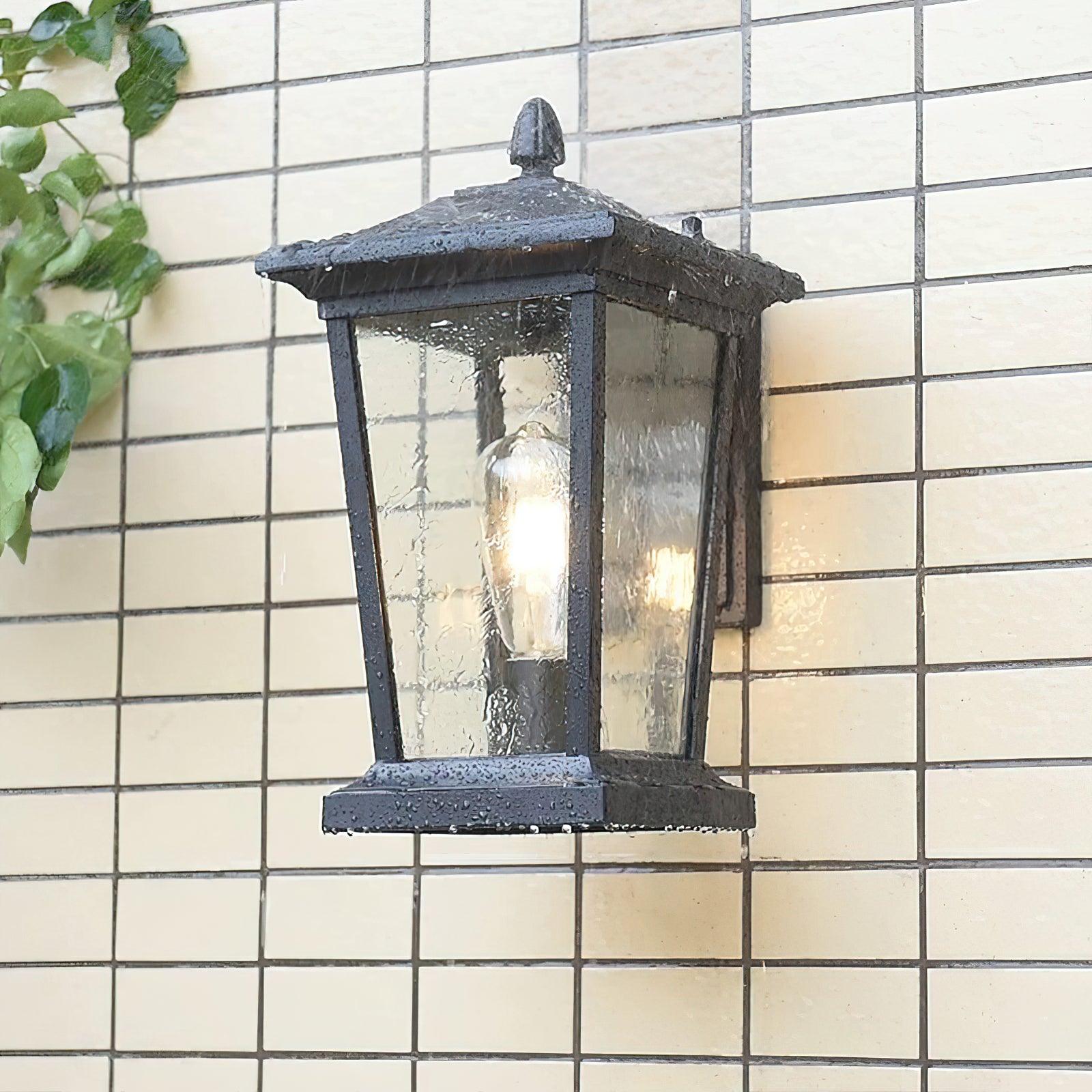 Edwin Birdcage Elegance Glass Outdoor Wall Lamp-Neutral Decor