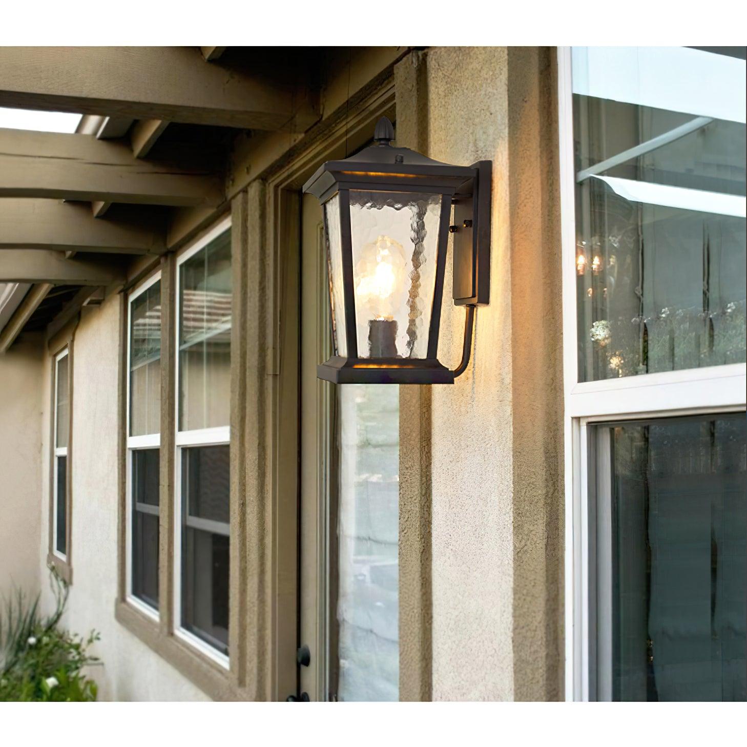 Edwin Birdcage Elegance Glass Outdoor Wall Lamp-Neutral Decor