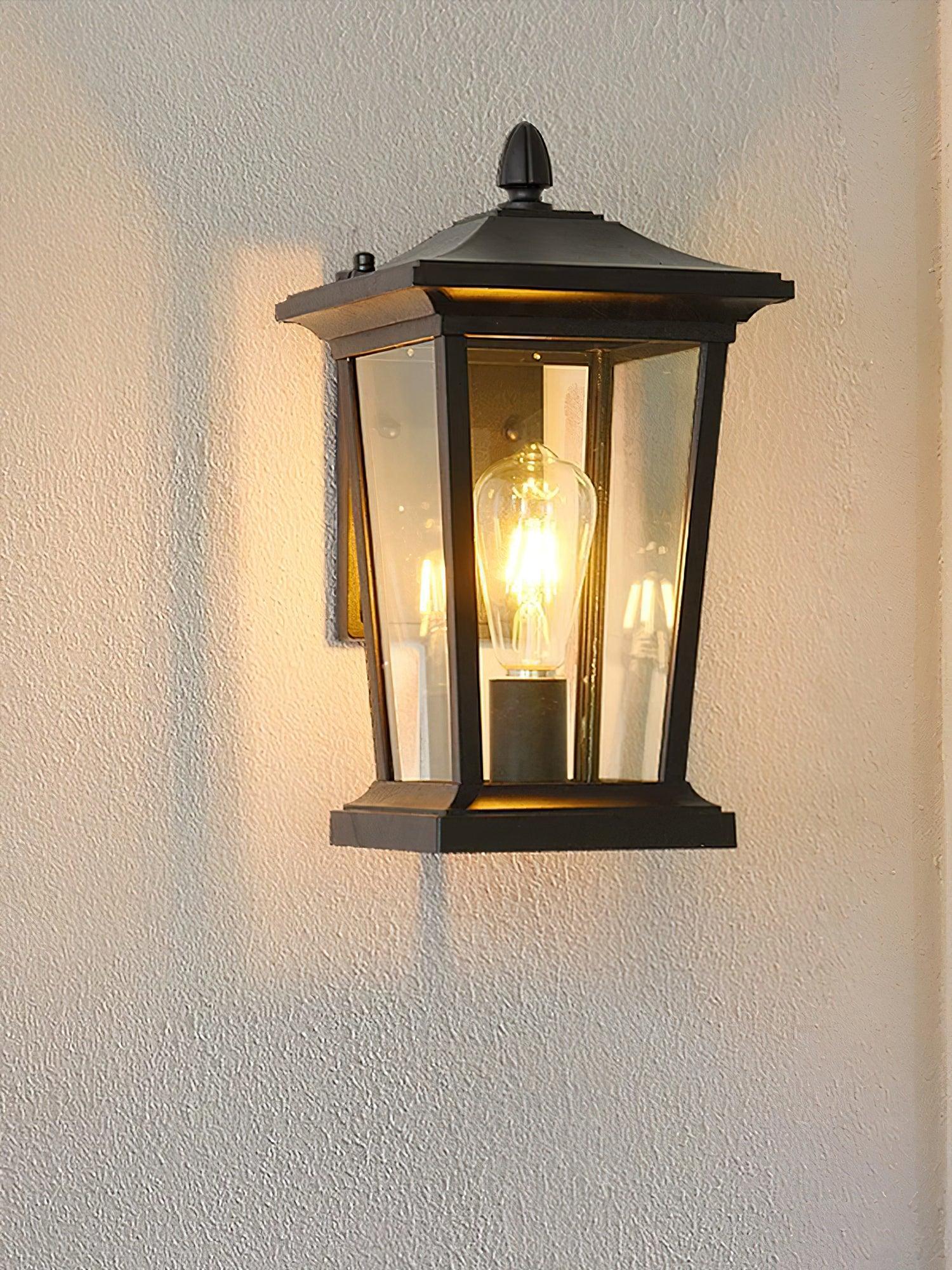 Edwin Birdcage Elegance Glass Outdoor Wall Lamp-Neutral Decor