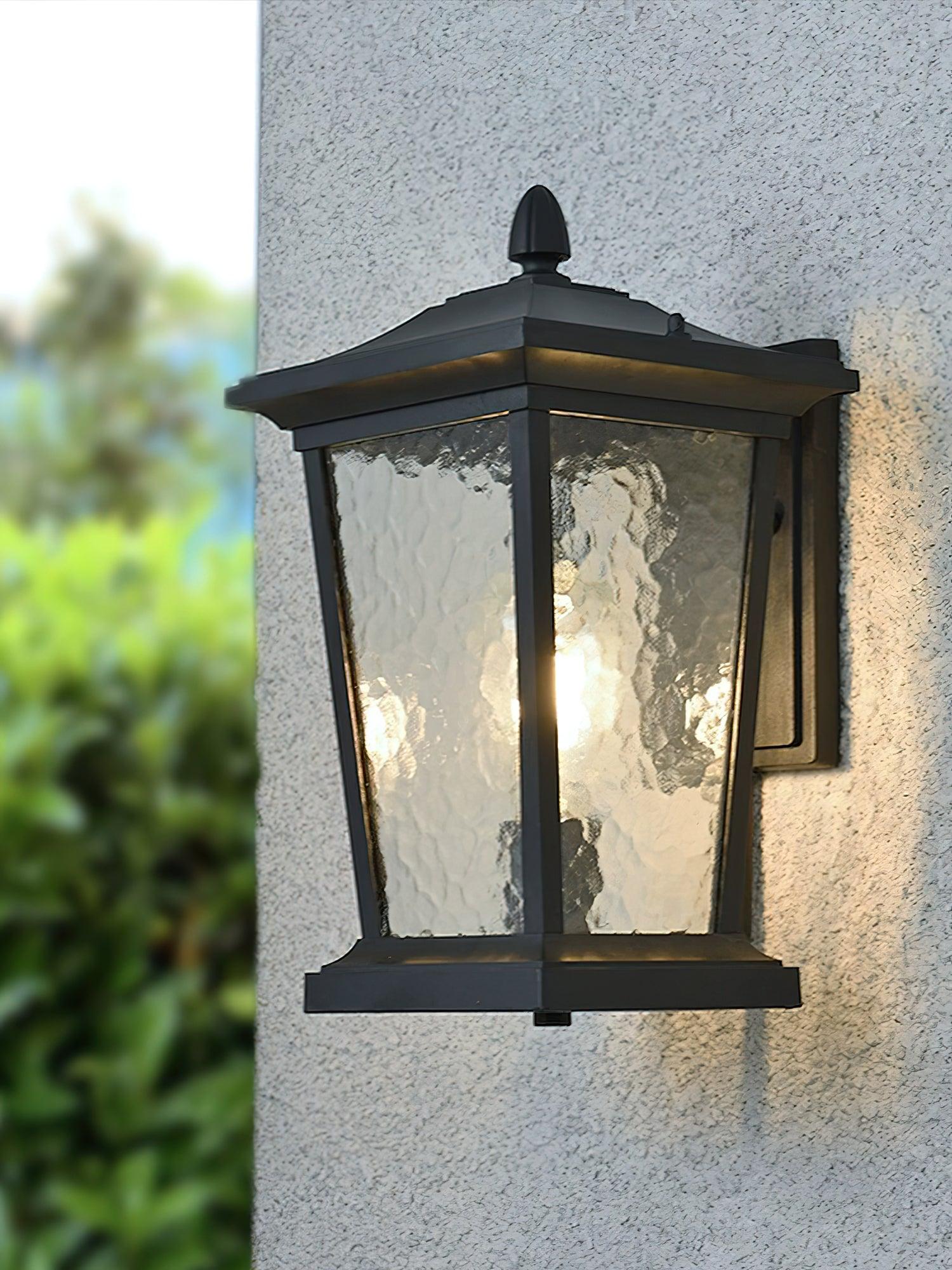 Edwin Birdcage Elegance Glass Outdoor Wall Lamp-Neutral Decor