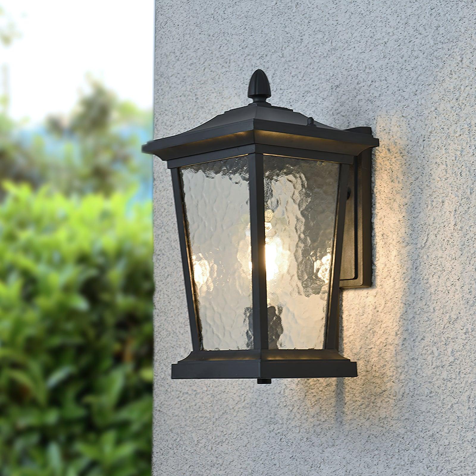 Edwin Birdcage Elegance Glass Outdoor Wall Lamp-Neutral Decor