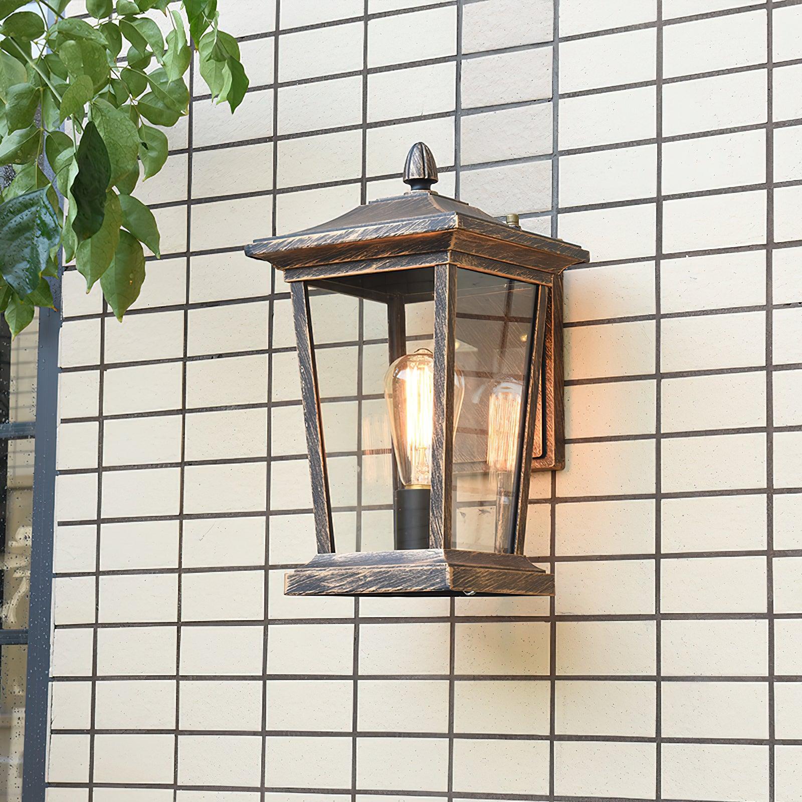 Edwin Birdcage Elegance Glass Outdoor Wall Lamp-Neutral Decor