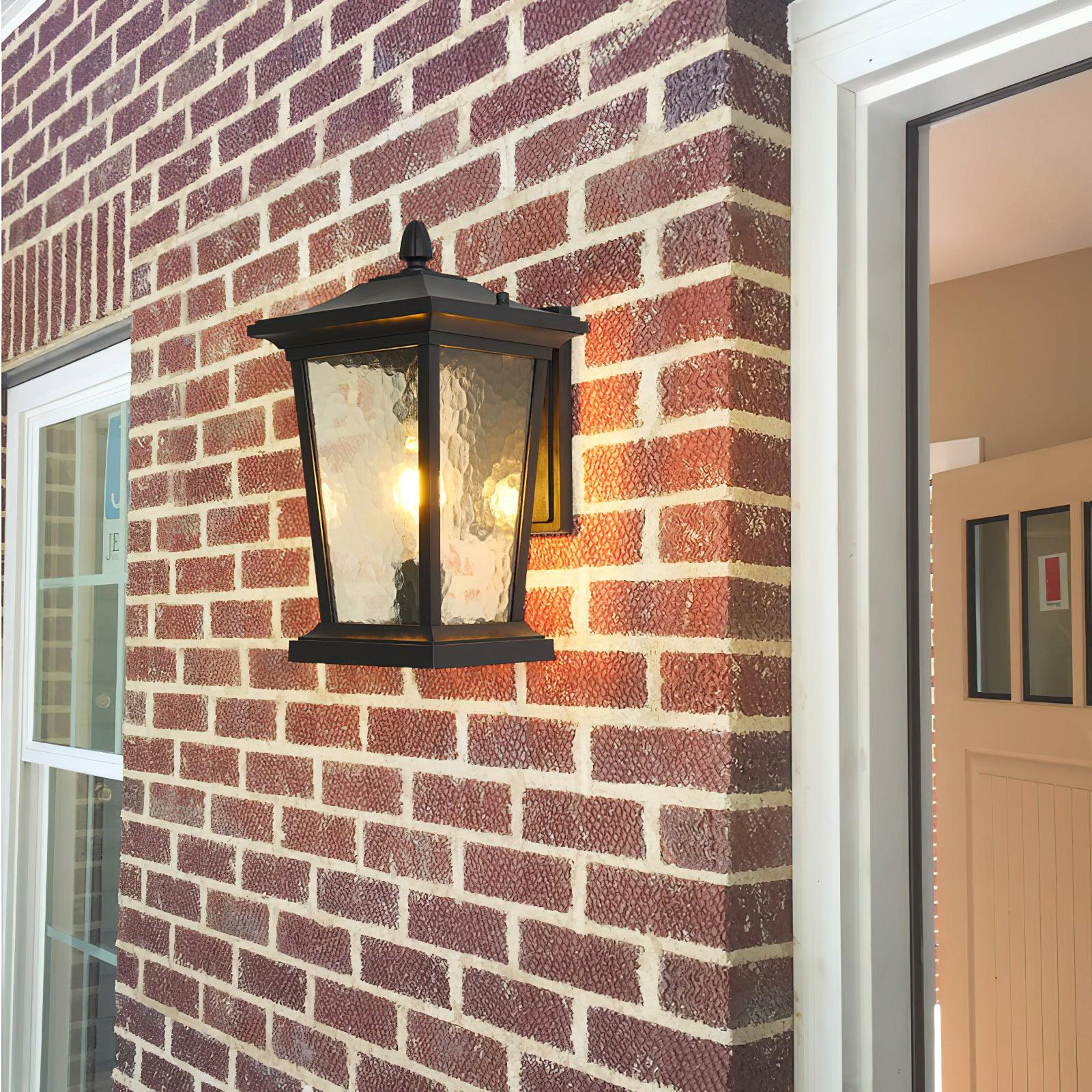 Edwin Birdcage Elegance Glass Outdoor Wall Lamp-Neutral Decor
