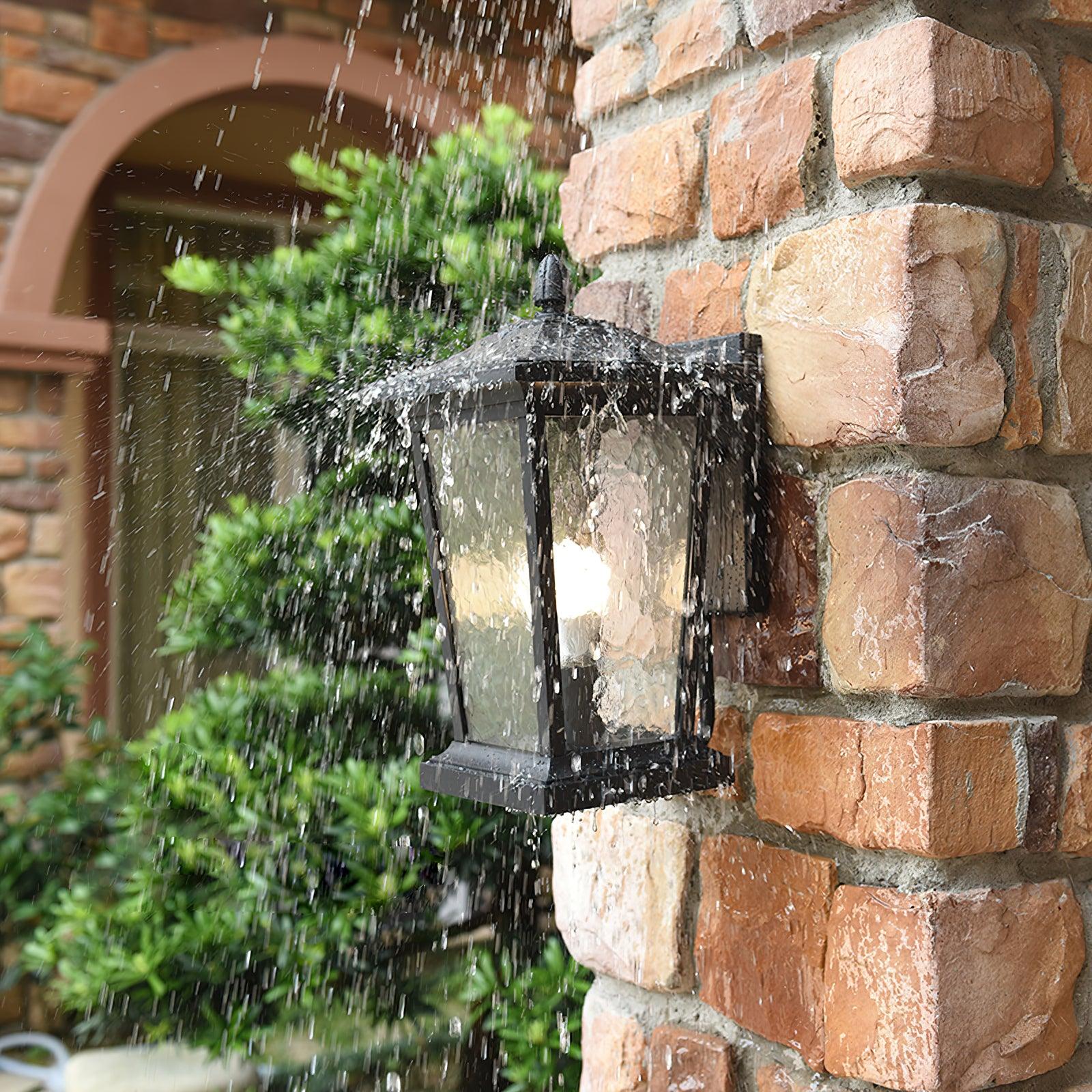 Edwin Birdcage Elegance Glass Outdoor Wall Lamp-Neutral Decor