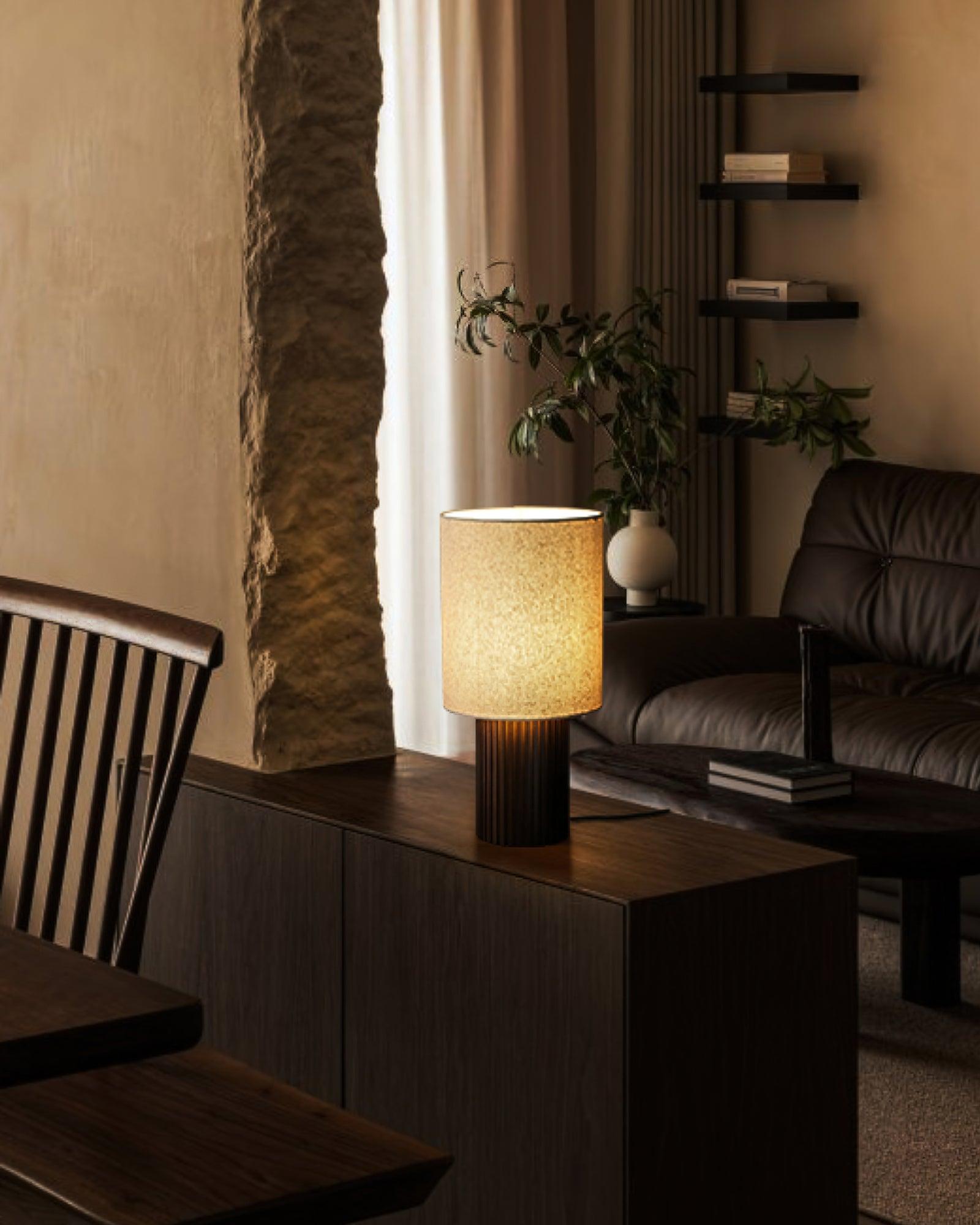Grove Vintage Fabric Table Lamp-Neutral Decor