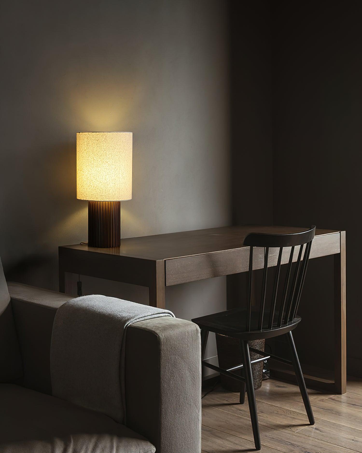 Grove Vintage Fabric Table Lamp-Neutral Decor