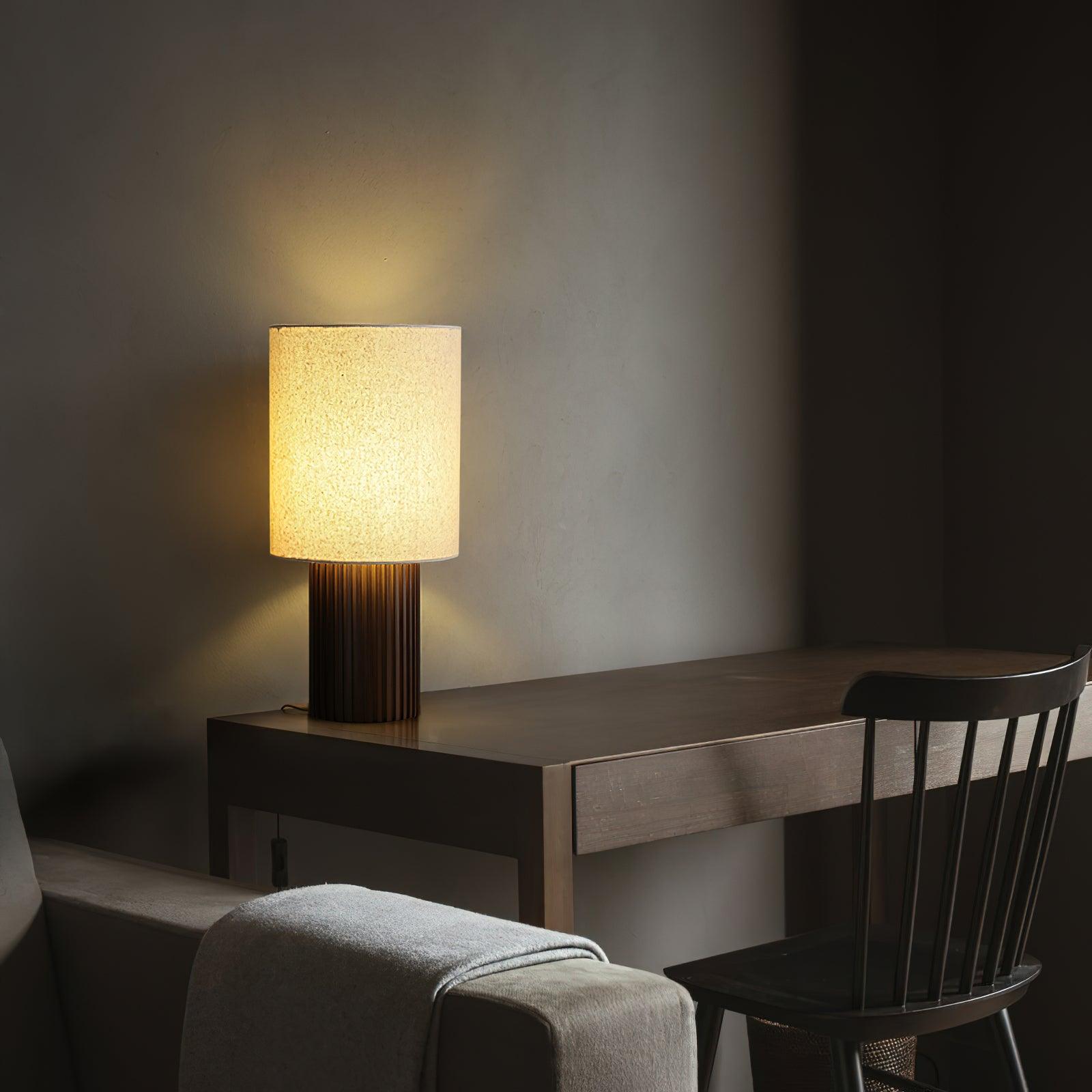 Grove Vintage Fabric Table Lamp-Neutral Decor