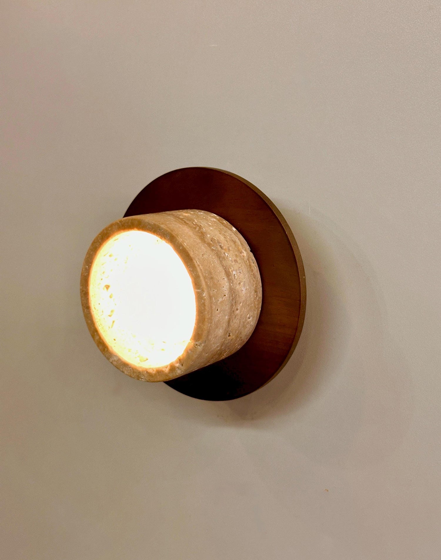 Detail shot of the lamp's texture and materials.