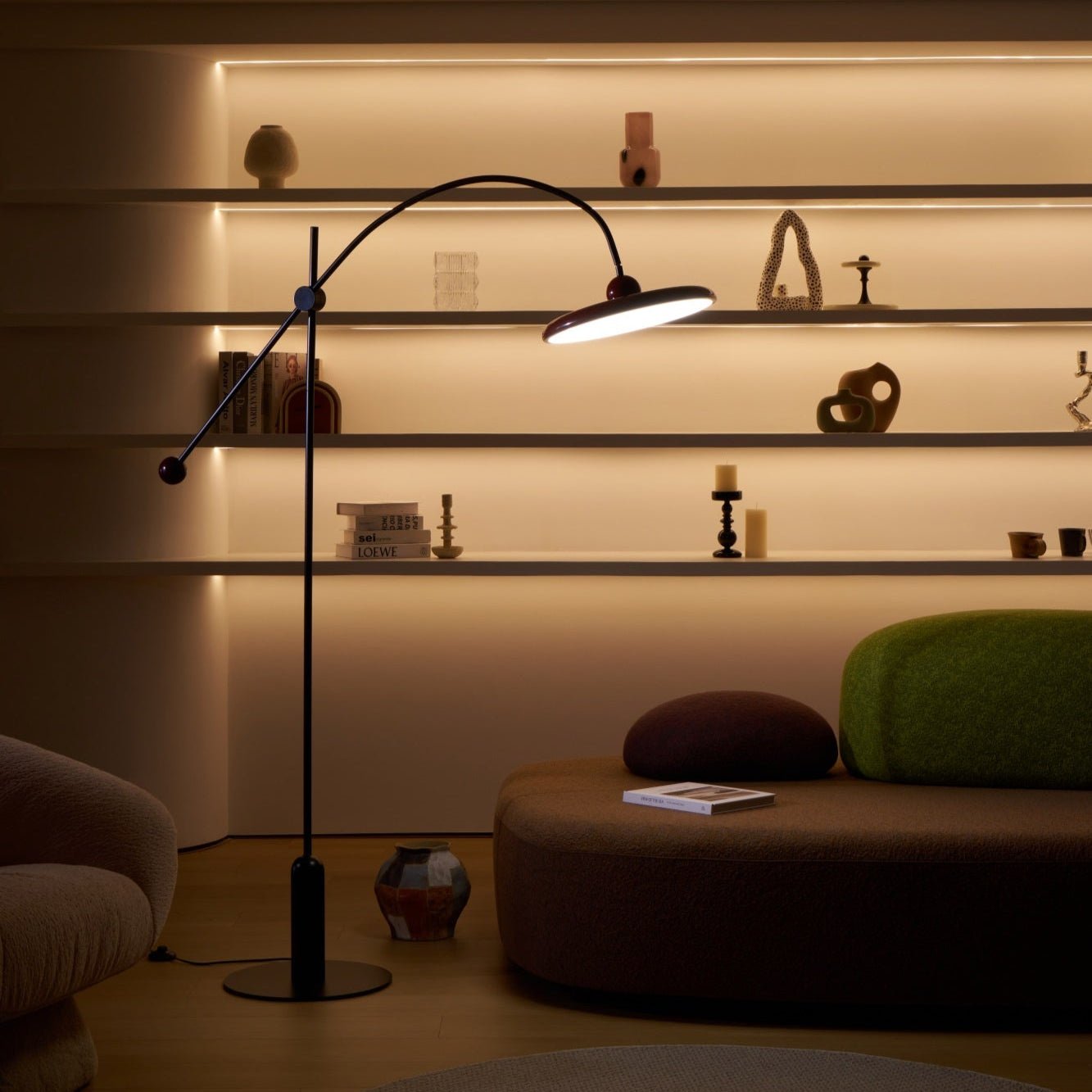 Arc Modern Floor Lamp-Neutral Decor