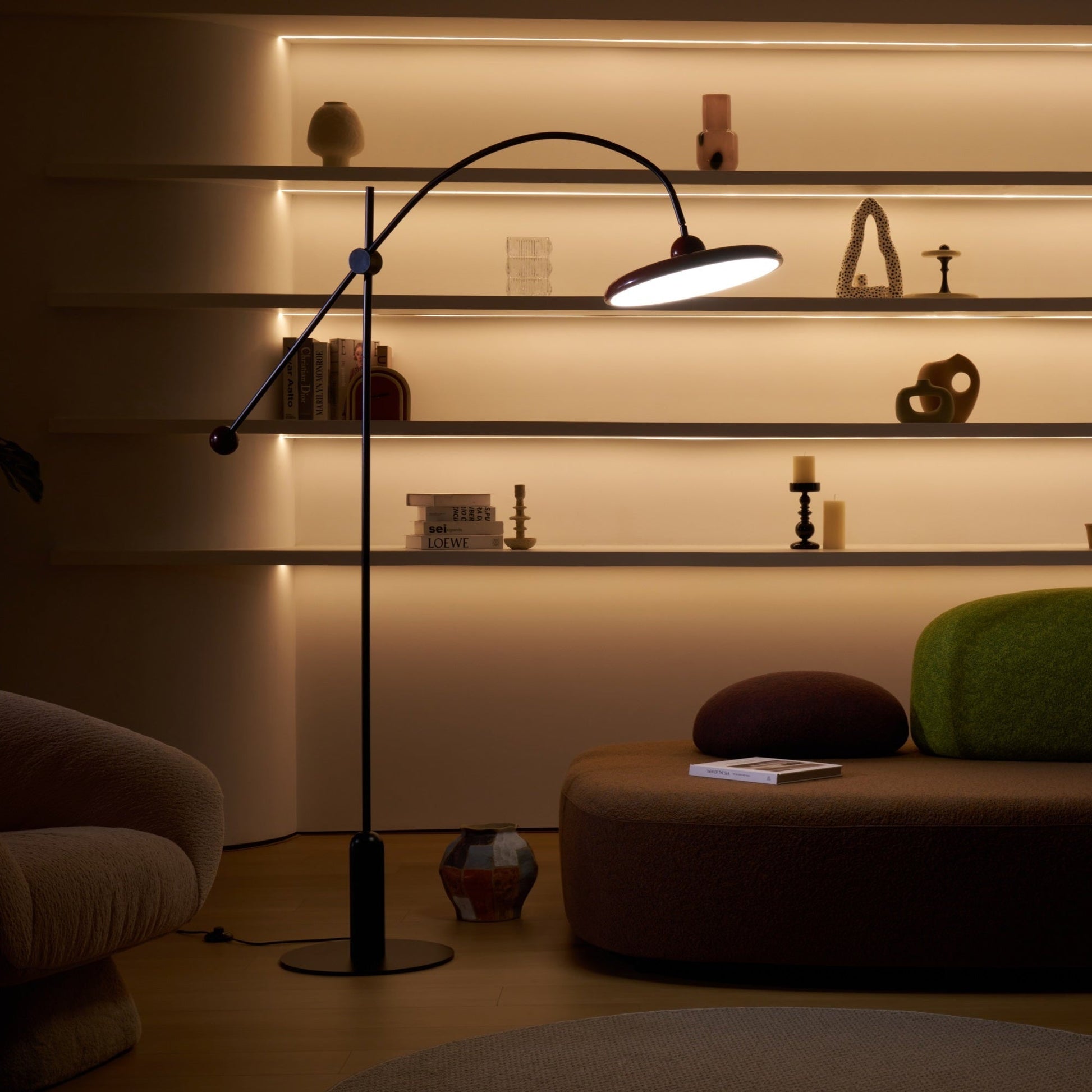 Arc Modern Floor Lamp-Neutral Decor