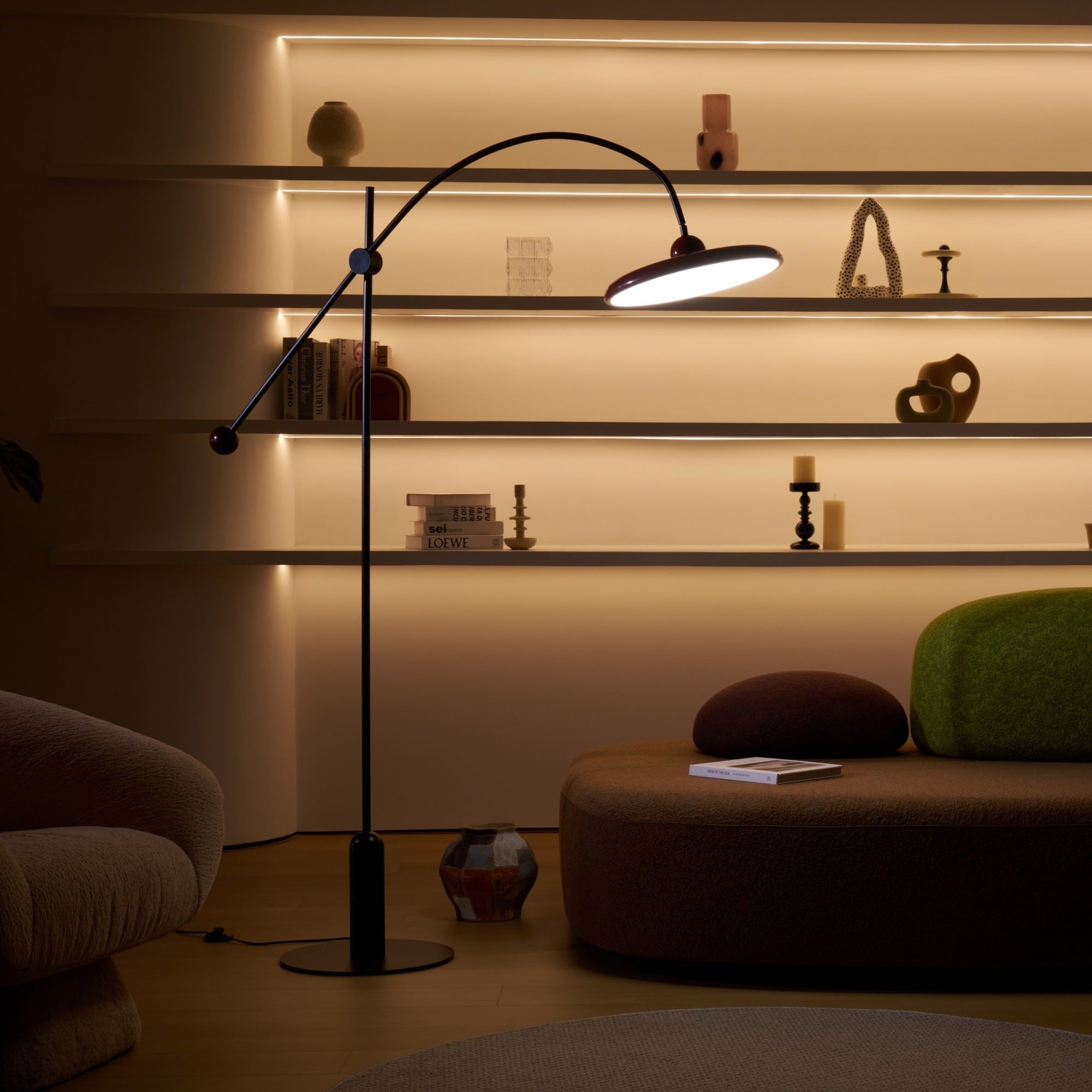 Arc Modern Floor Lamp-Neutral Decor