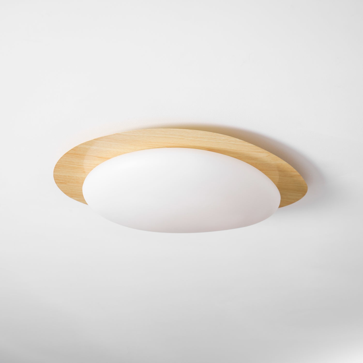 Solara Ceiling Light Pebble Walnut Acrylic LED-Neutral Decor