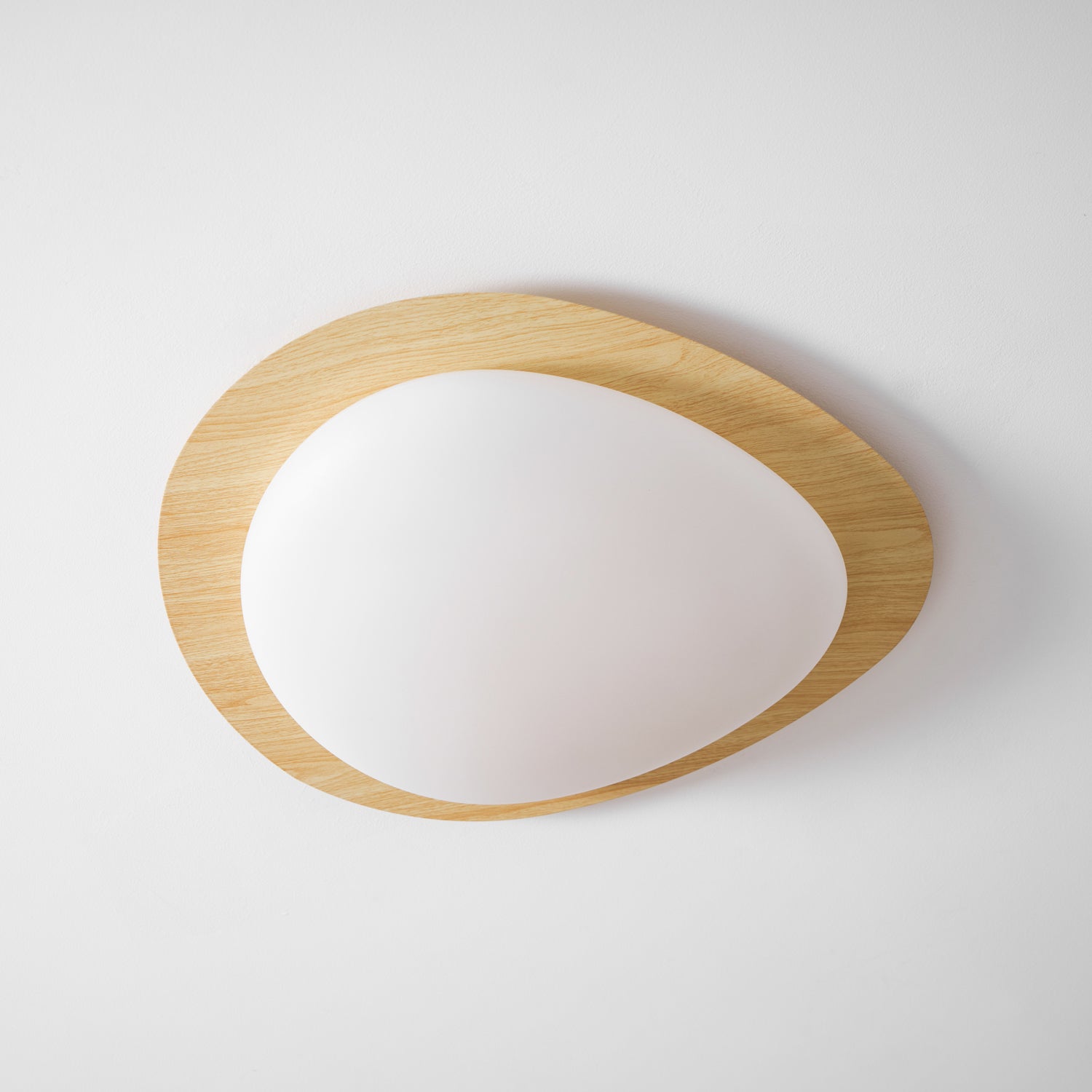 Solara Ceiling Light Pebble Walnut Acrylic LED-Neutral Decor