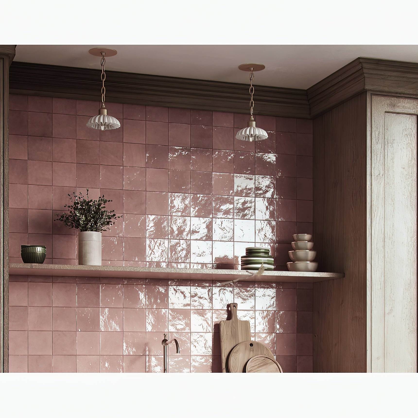 Dimensional drawing of the Lola Pendant Lamp and canopy.