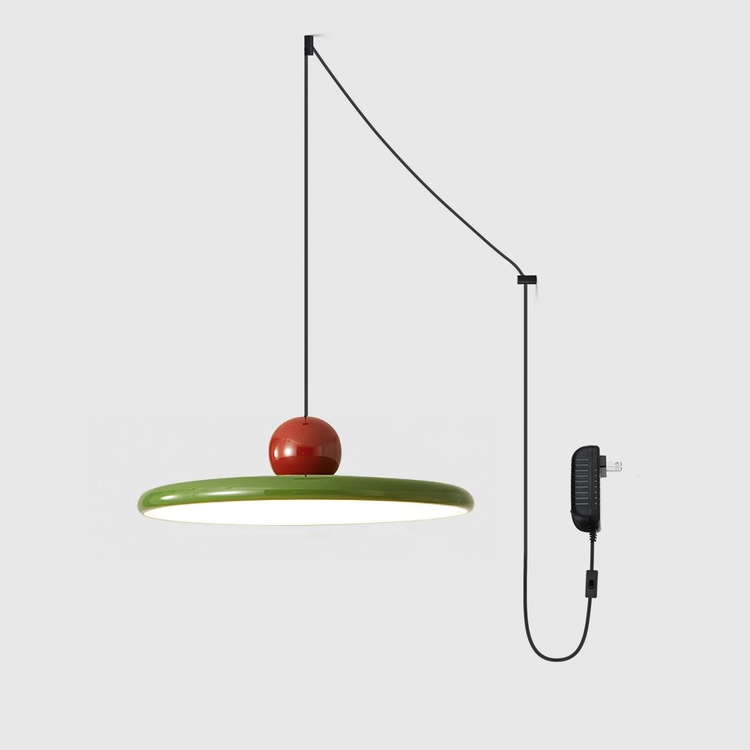 Lustra Pendant Lamp Swag Green and Red-Neutral Decor