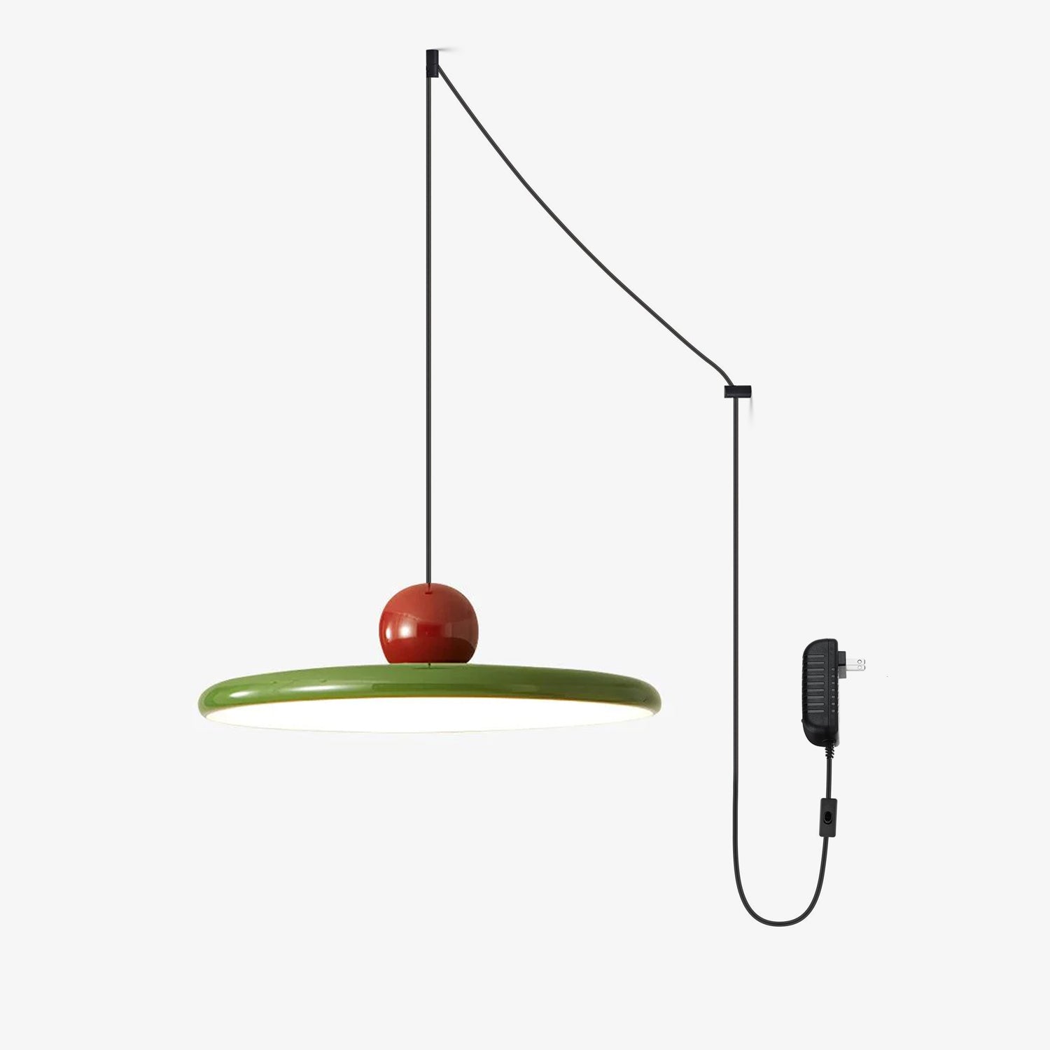 Lustra Pendant Lamp Swag Green and Red-Neutral Decor