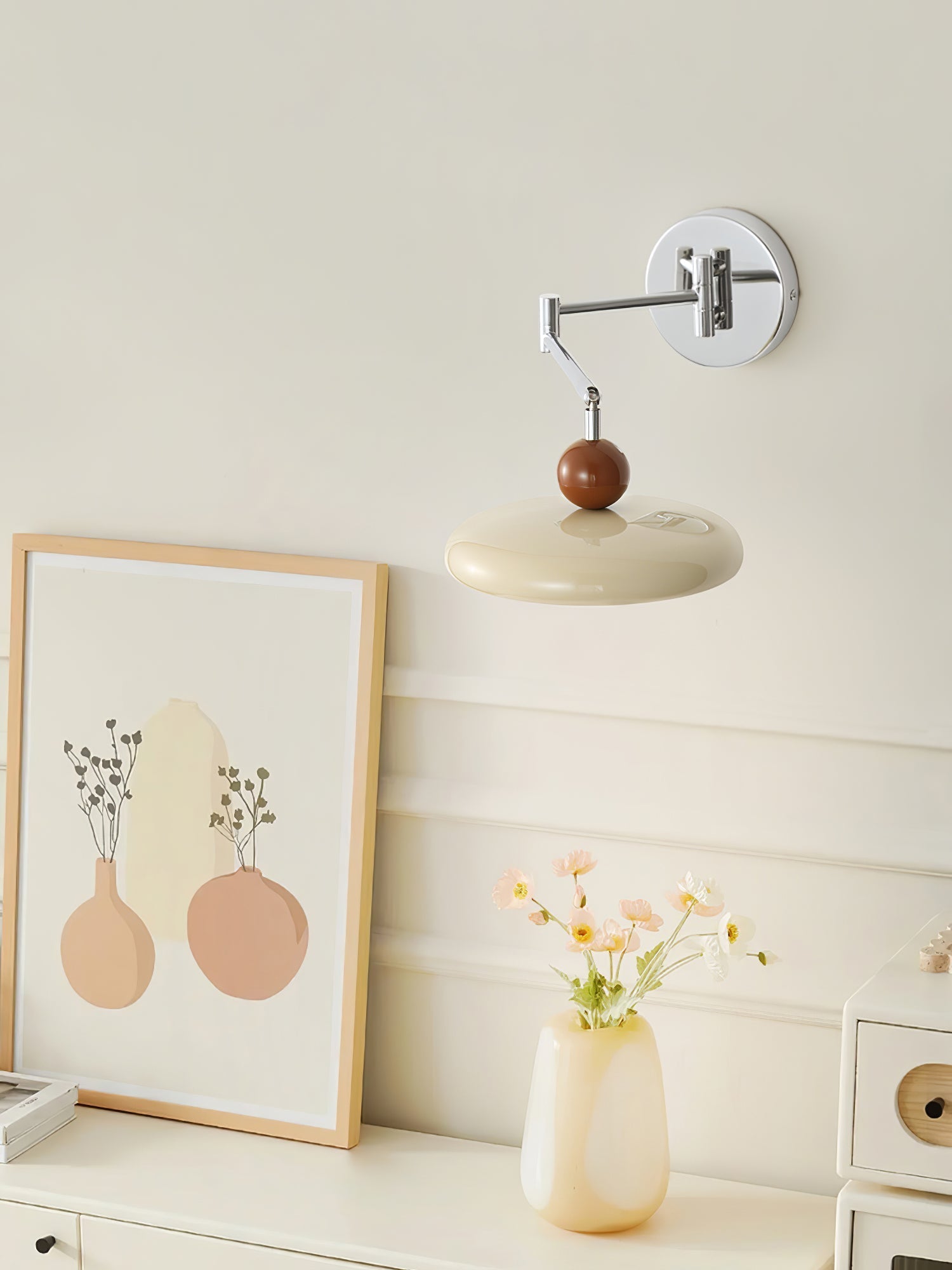 Rixor Vintage Acrylic Wall Lamp-Neutral Decor